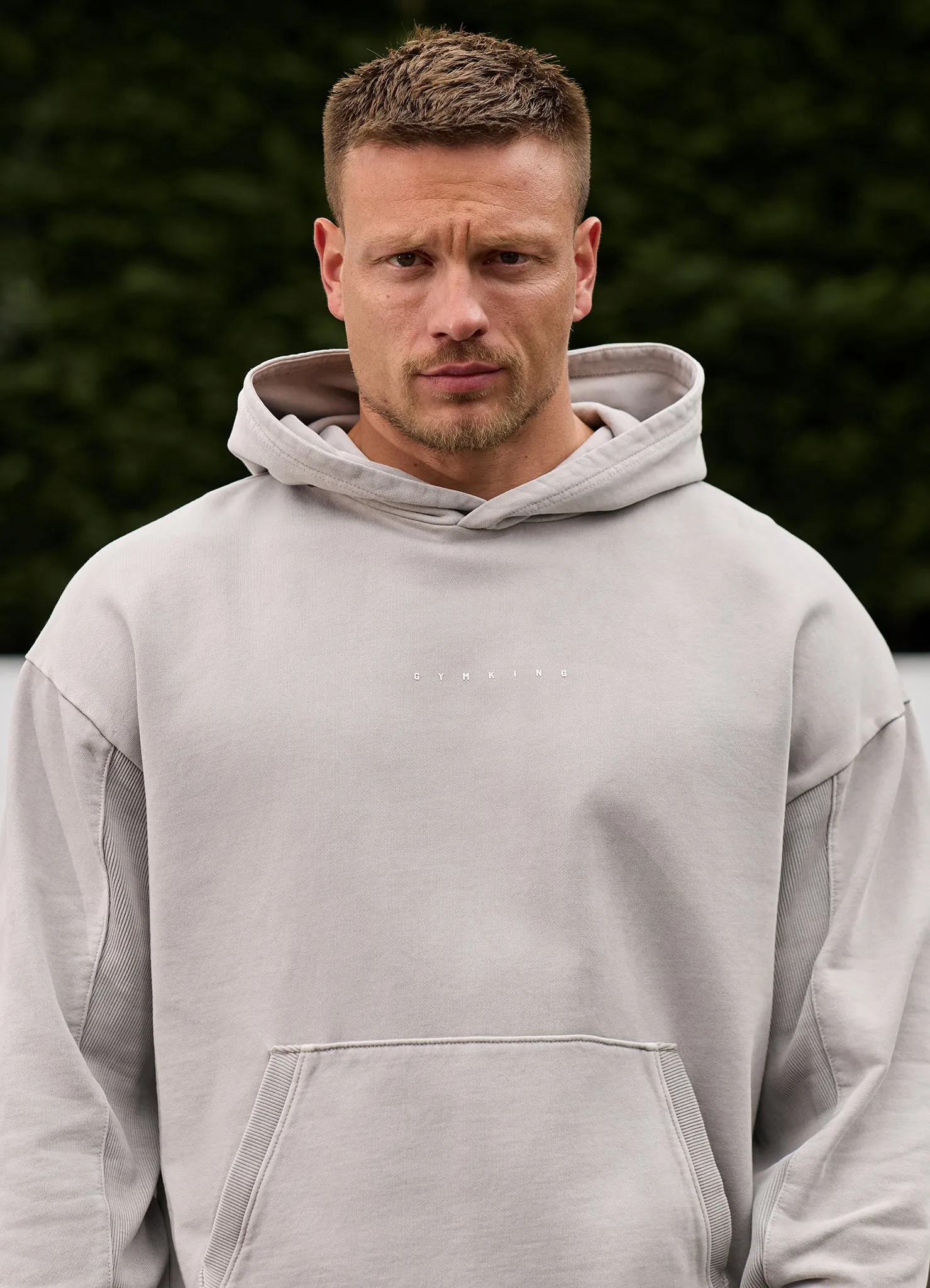 Gym King Purpose Washed Hood - Urban Grey Warm Essentials Versatile Hoodie