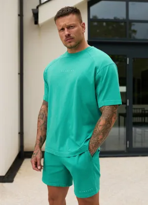 Gym King Purpose Washed Tee - Aqua Teal Relaxed Torso Fit