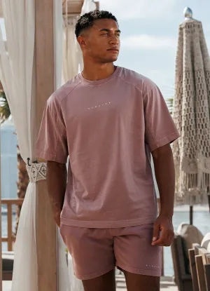 Gym King Purpose Washed Tee - Dusky Mauve Chic Casual Wear Fit For Comfort