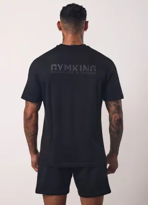 Gym King Relentless Tee - Black Relaxed Fit Light Trend