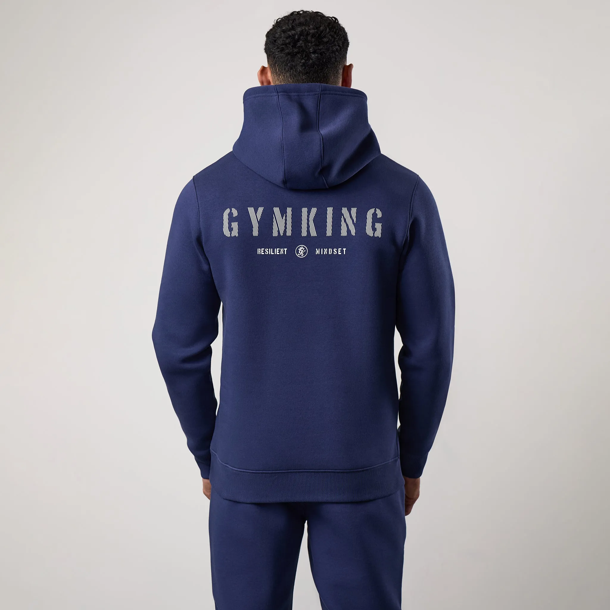 stud accents Backpacking Essential Gym King Resilient Mindset Hood - Oxford Blue