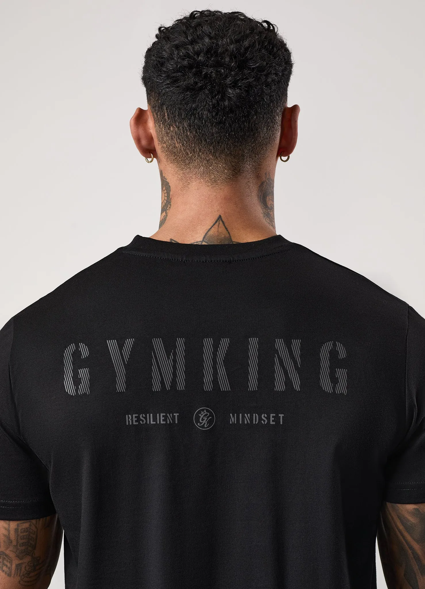 Fresh Comfort Style Gym King Resilient Mindset Tee - Black