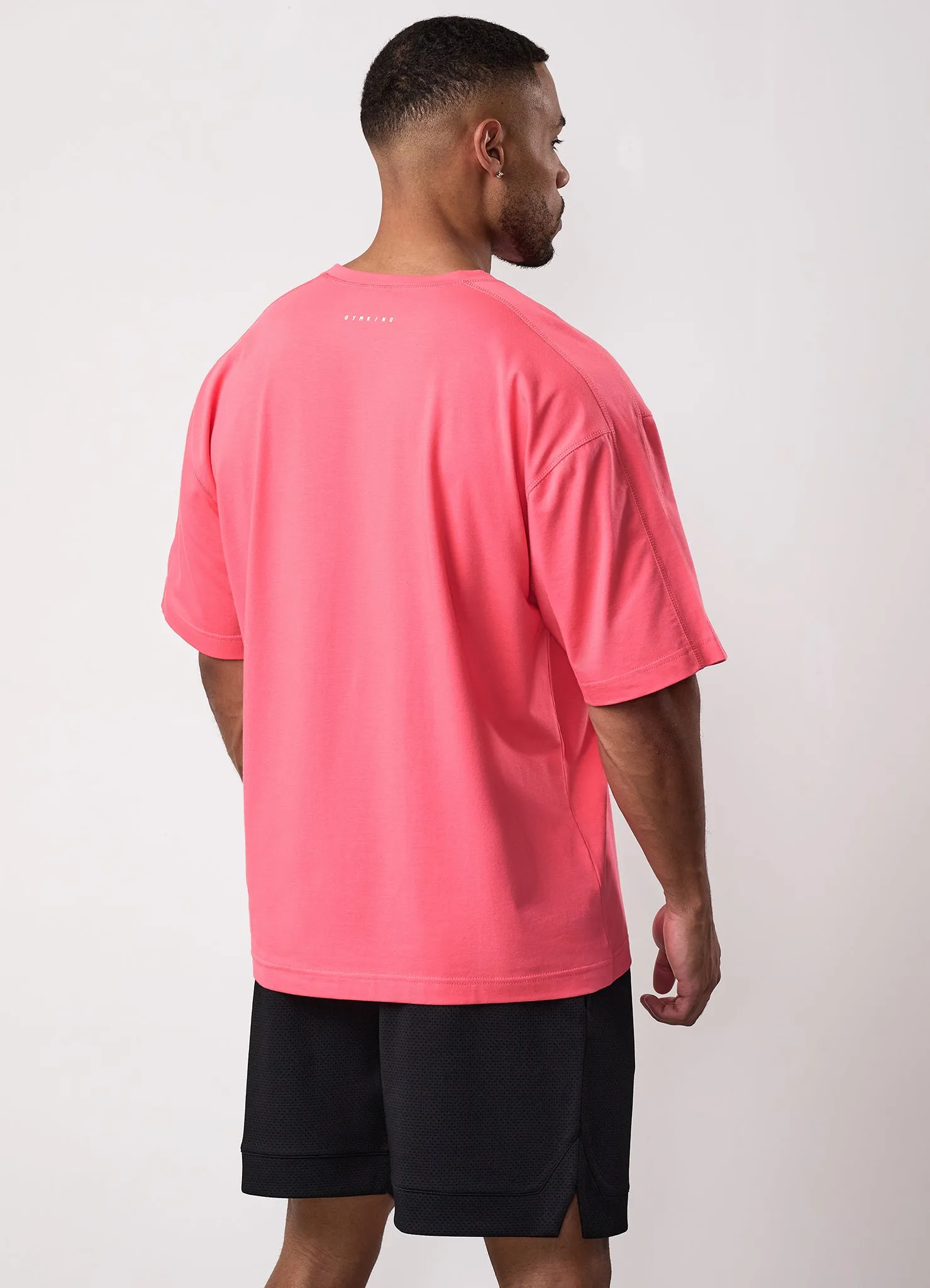 Relax Trend Adjustable Fit Gym King Rival Jersey Tee - Coral