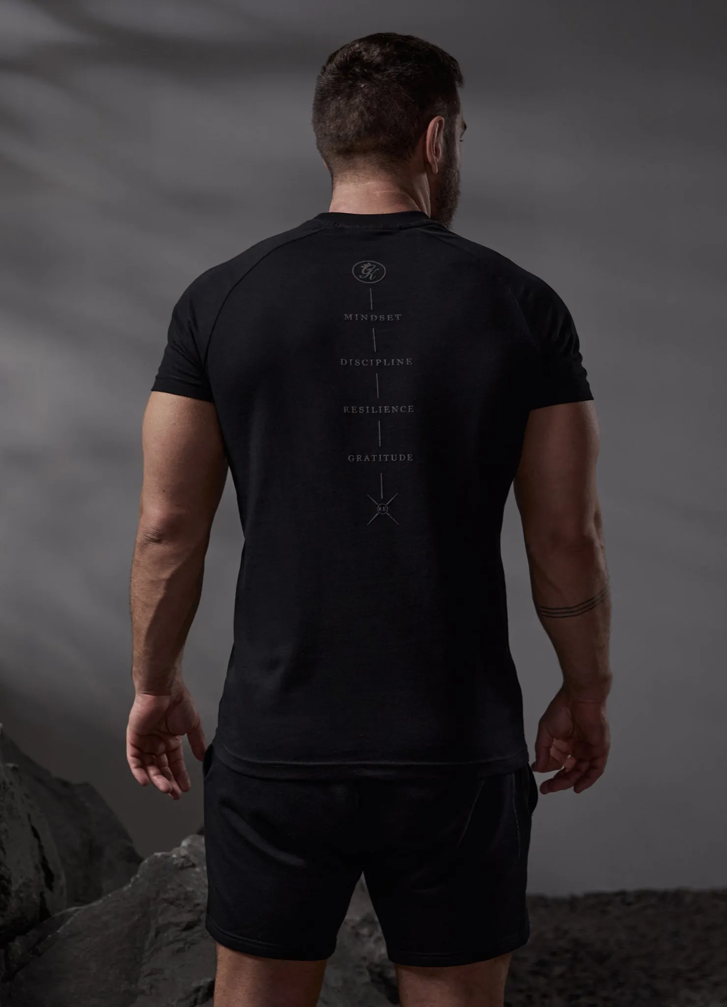 Modern Fit Gym King Stoic Tee - Black