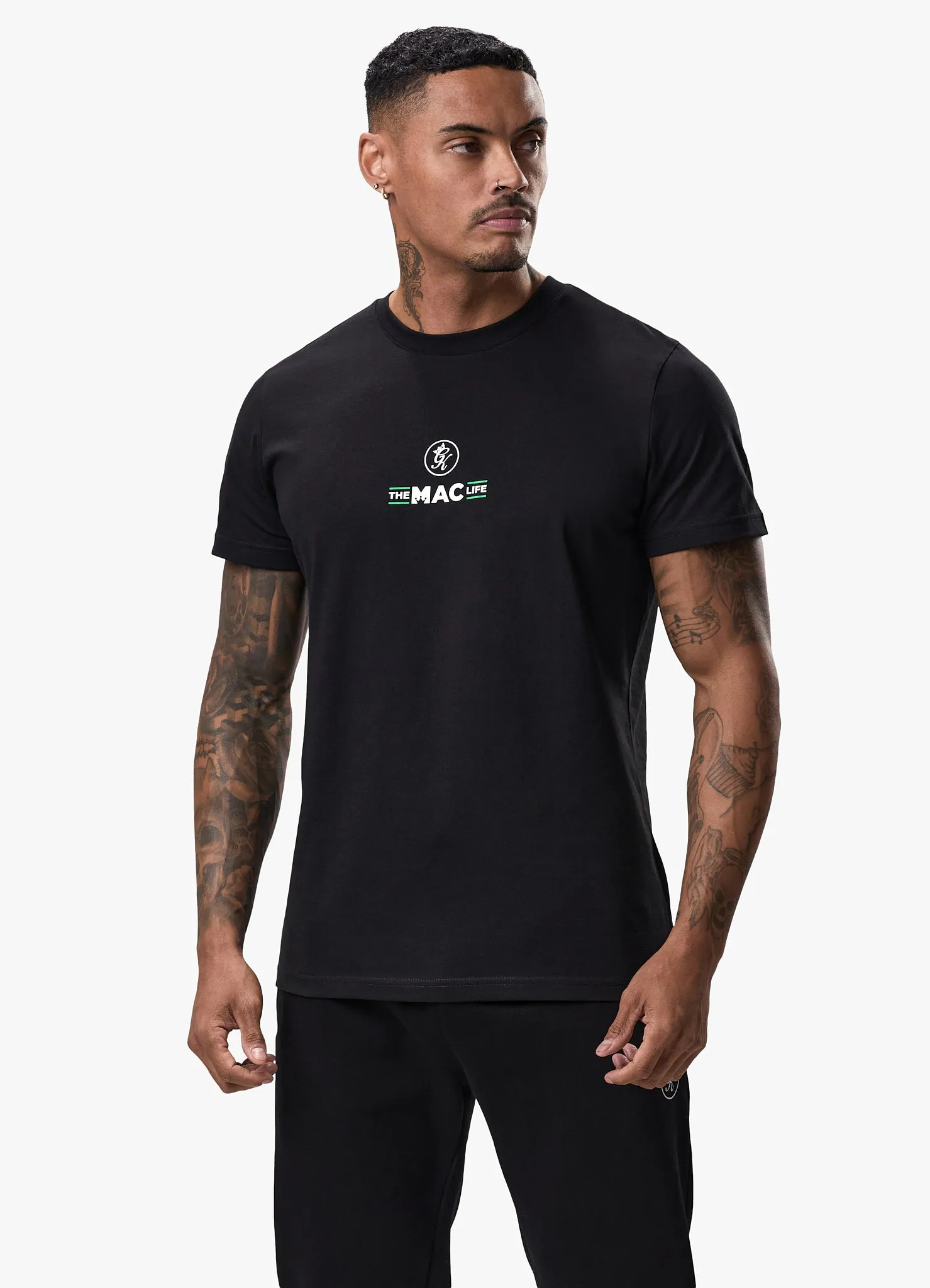 AllSeasonWear Minimalist Aesthetic Gym King TML Jersey Regular Fit Tee - Black