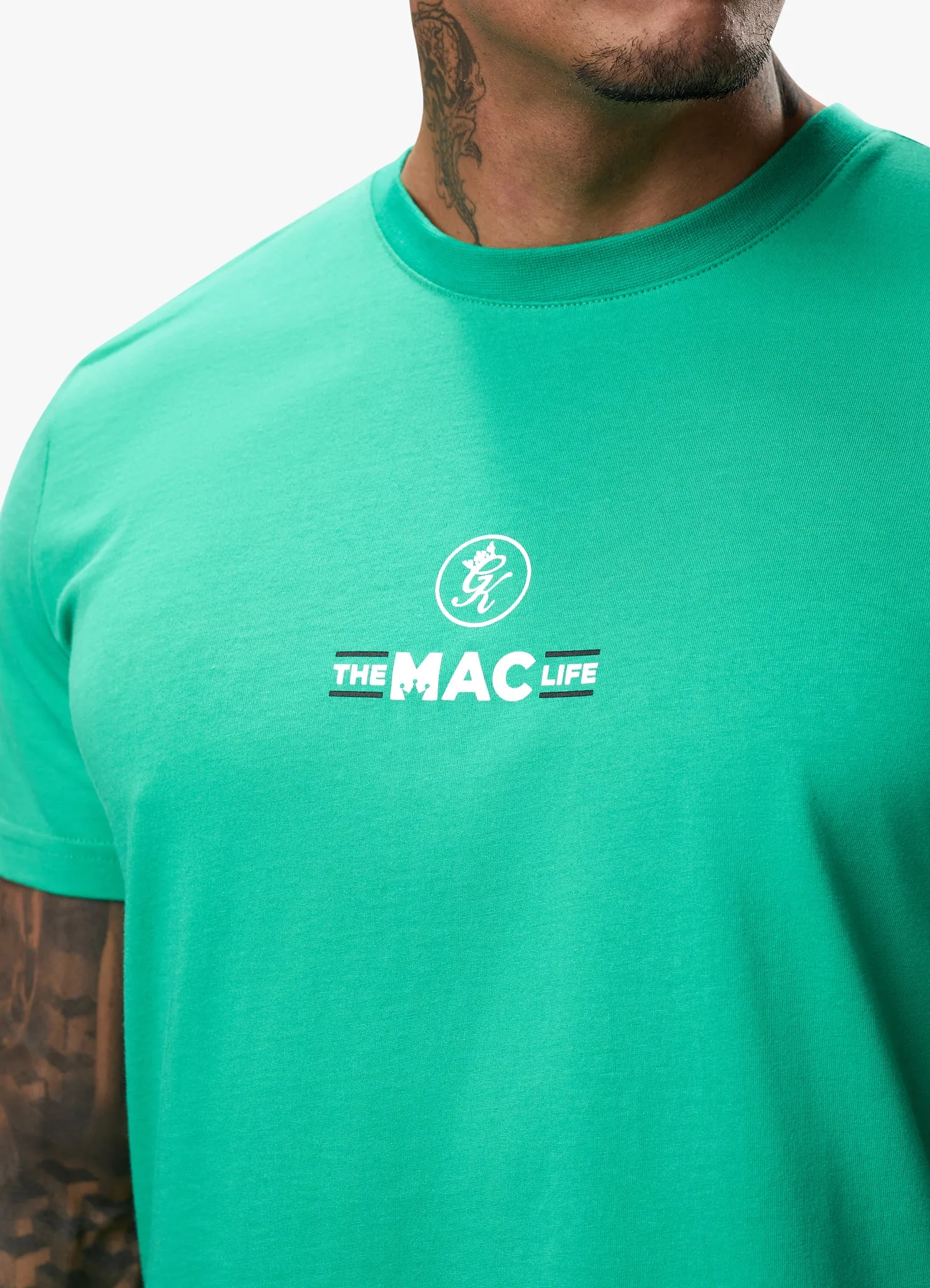 anti static coating Subtle Embroidery Gym King TML Jersey Regular Fit Tee - Shamrock Green