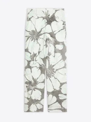 Hand printed pants Contrast Trim