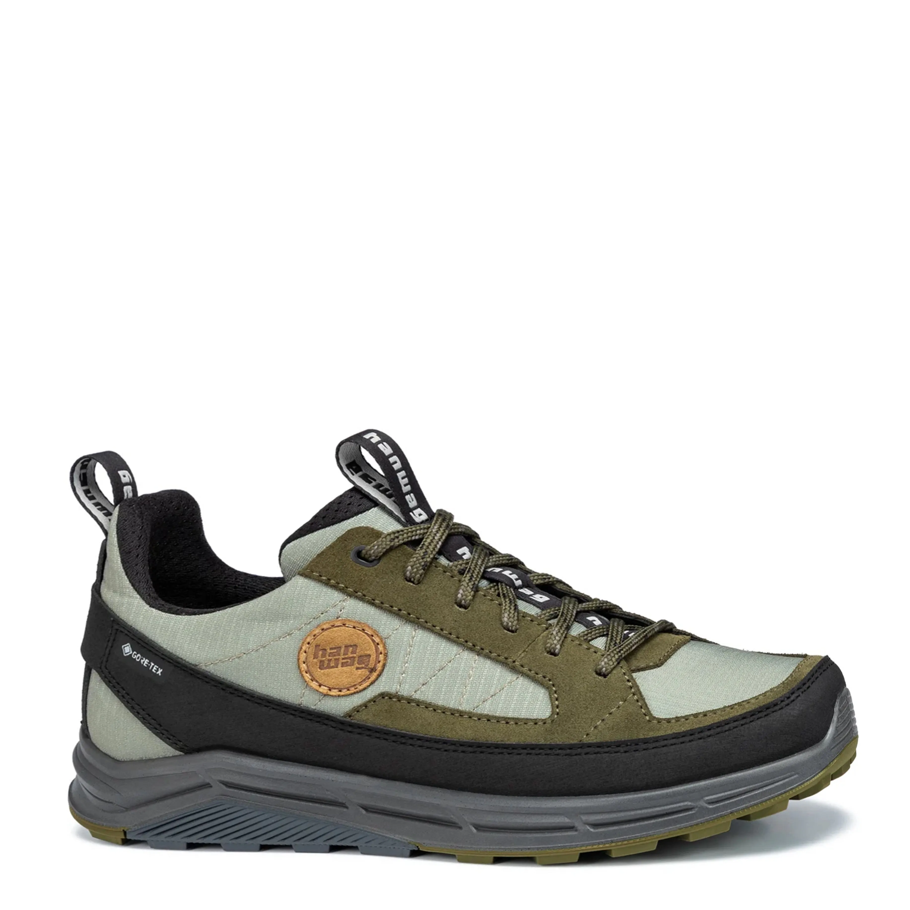 Hanwag Rotpunkt Light Low GTX Trainer Deep Olive / Light Olive Heat Dissipating Insoles Stage Glow