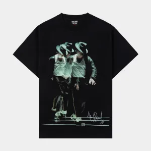 No Shrink Technology Halloween SP x Michael Jackson Moonwalk Mens Short Sleeve Shirt (Black/White)