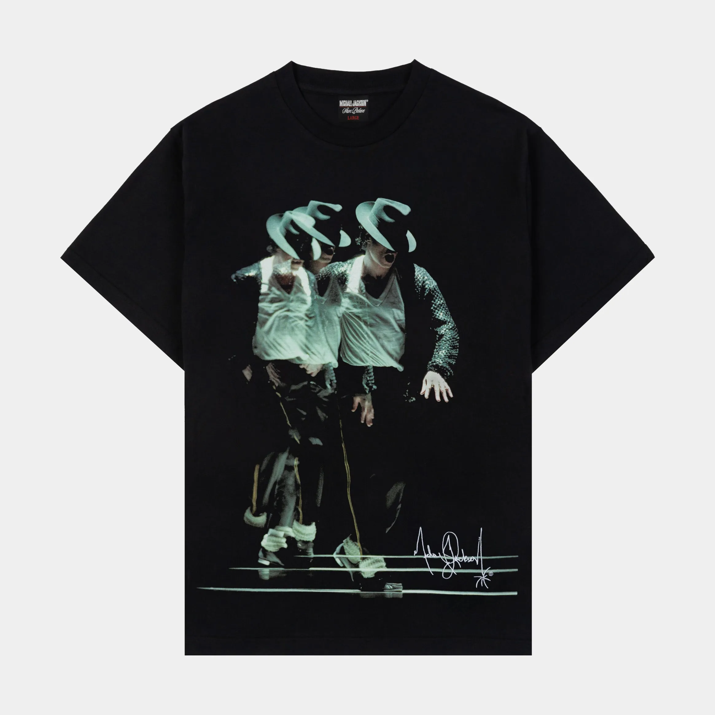 No Shrink Technology Halloween SP x Michael Jackson Moonwalk Mens Short Sleeve Shirt (Black/White)