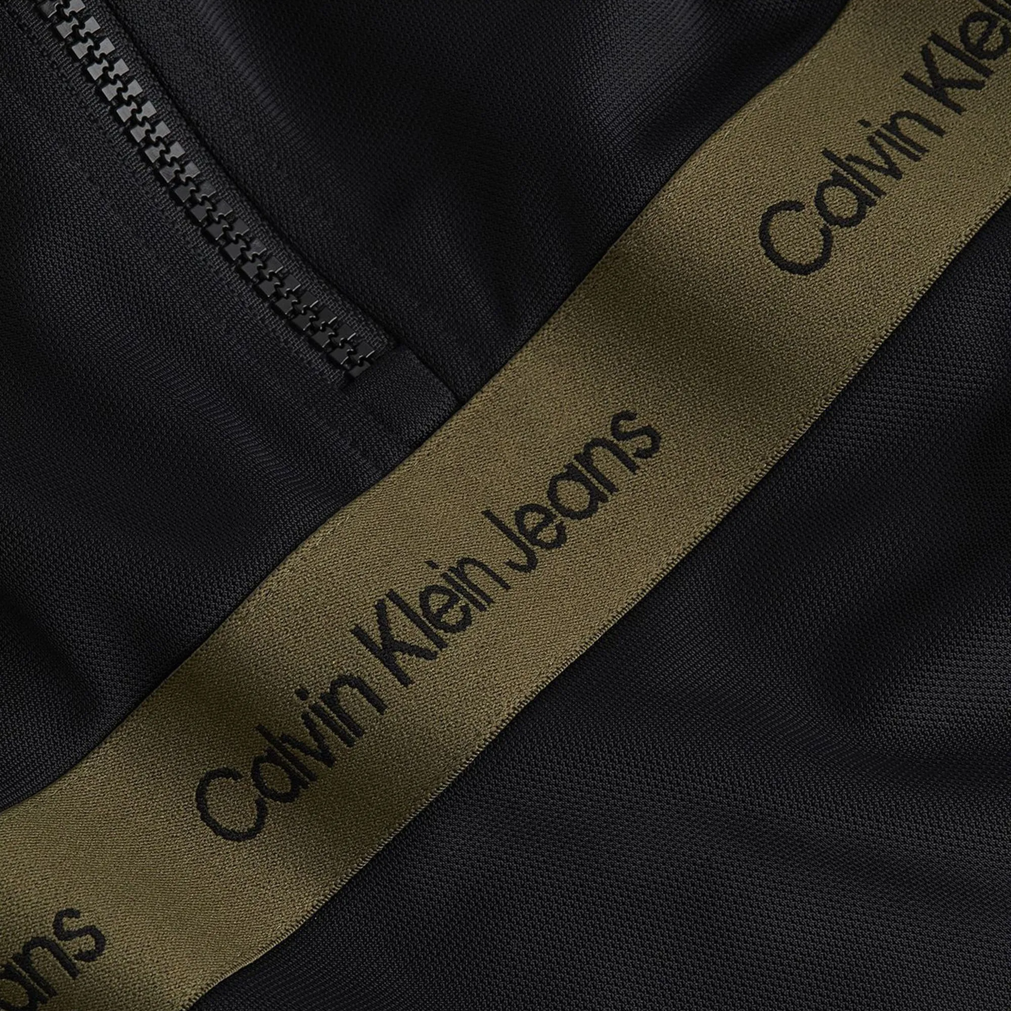 Calvin Klein Contrast Half Zip Sweat - Black Casual Vibe Competitive Advantage