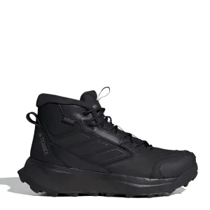 Winter Chill Gloss Mood Adidas Terrex Winter Leather Mid Cut Boots Core Black / Core Black / Grey Four