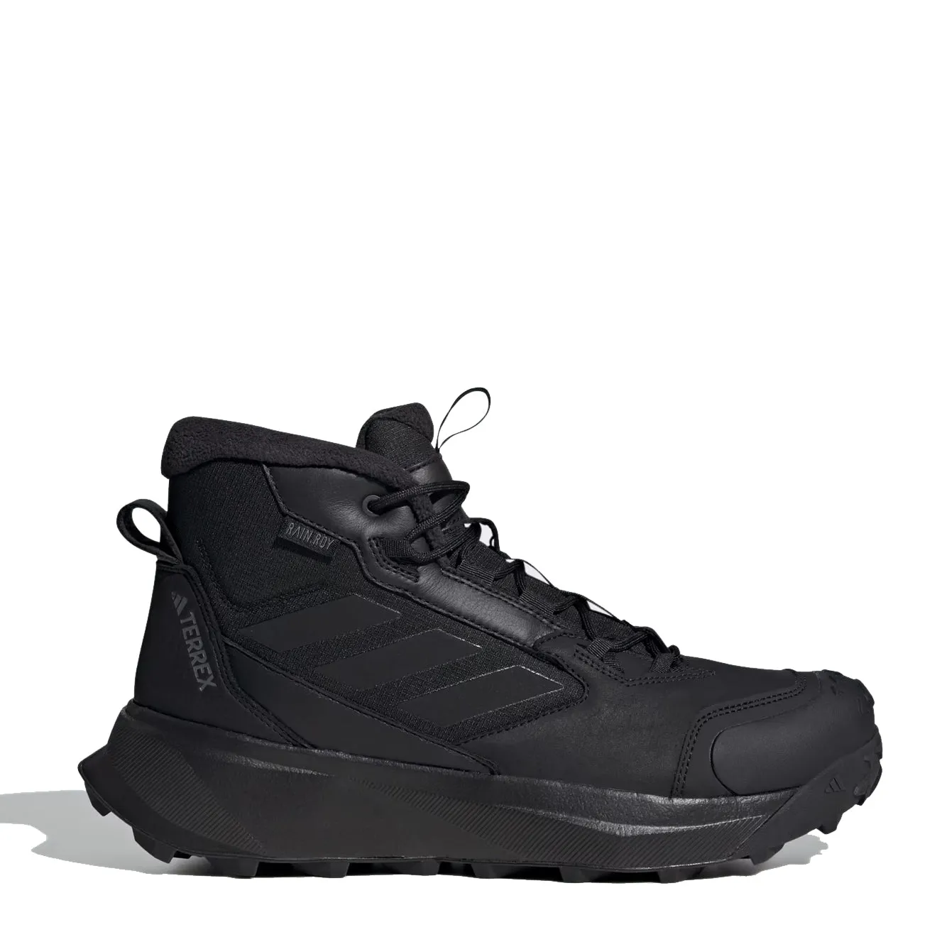 Winter Chill Gloss Mood Adidas Terrex Winter Leather Mid Cut Boots Core Black / Core Black / Grey Four