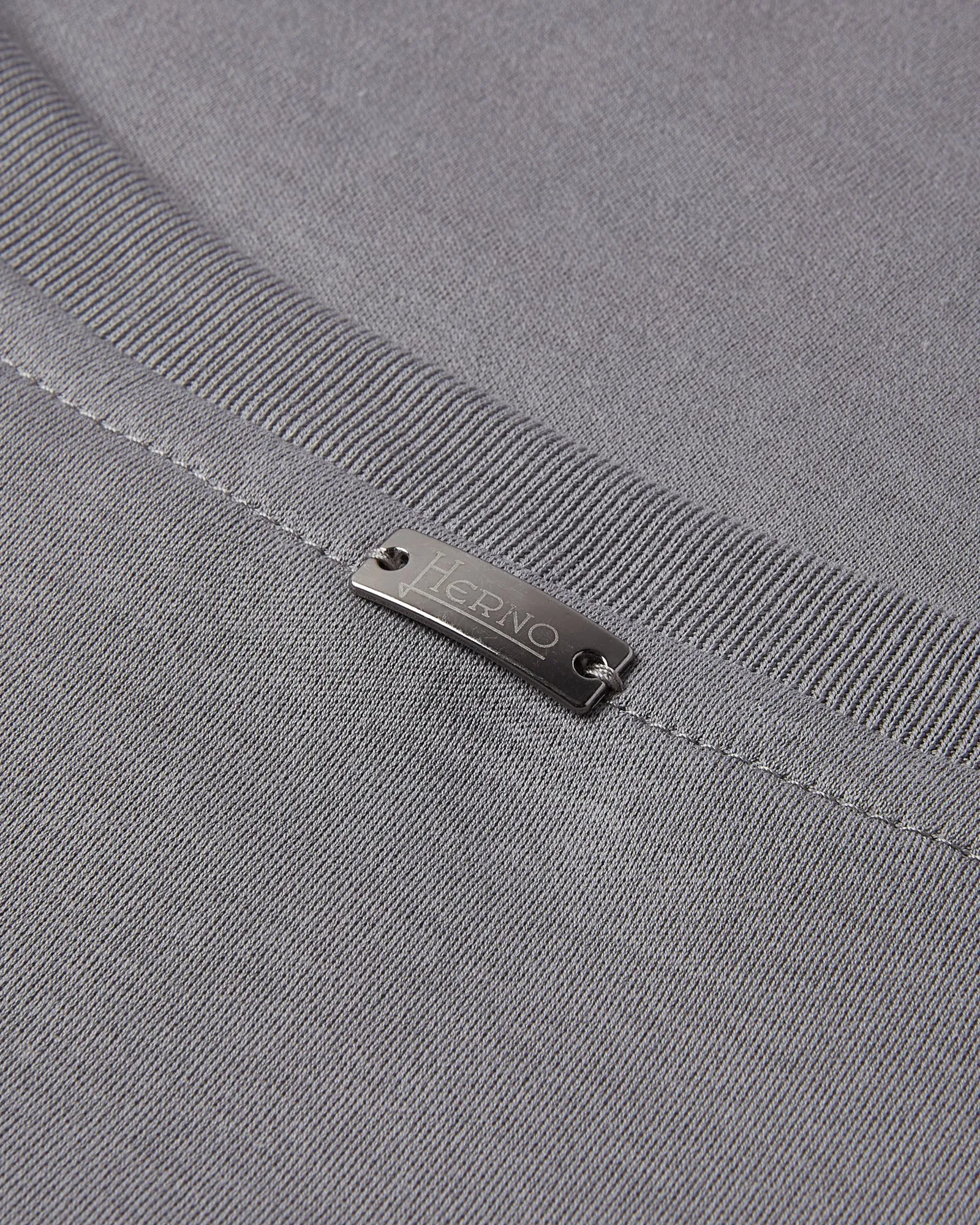 Herno Double Sleeve Arm Detail Short Sleeve T-shirt (Grey) Travel Ready Comfy Look Wear