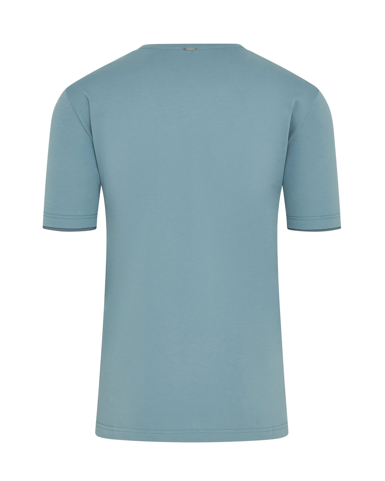Breathable Fit Design Herno Double Sleeve Arm Detail Short Sleeve T-shirt (Midnight Teal)