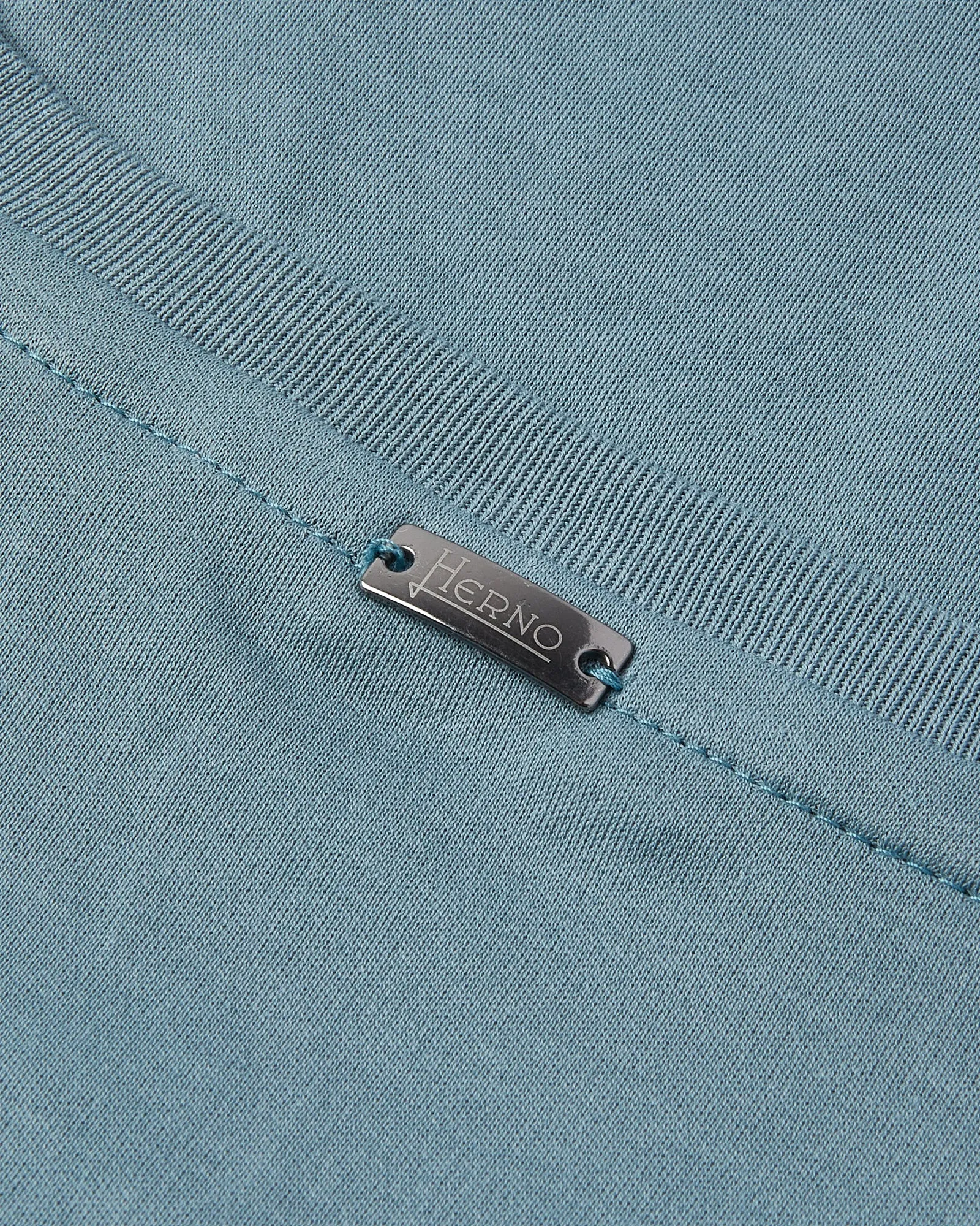 Herno Double Sleeve Arm Detail Short Sleeve T-shirt (Midnight Teal) Comfy Vibes