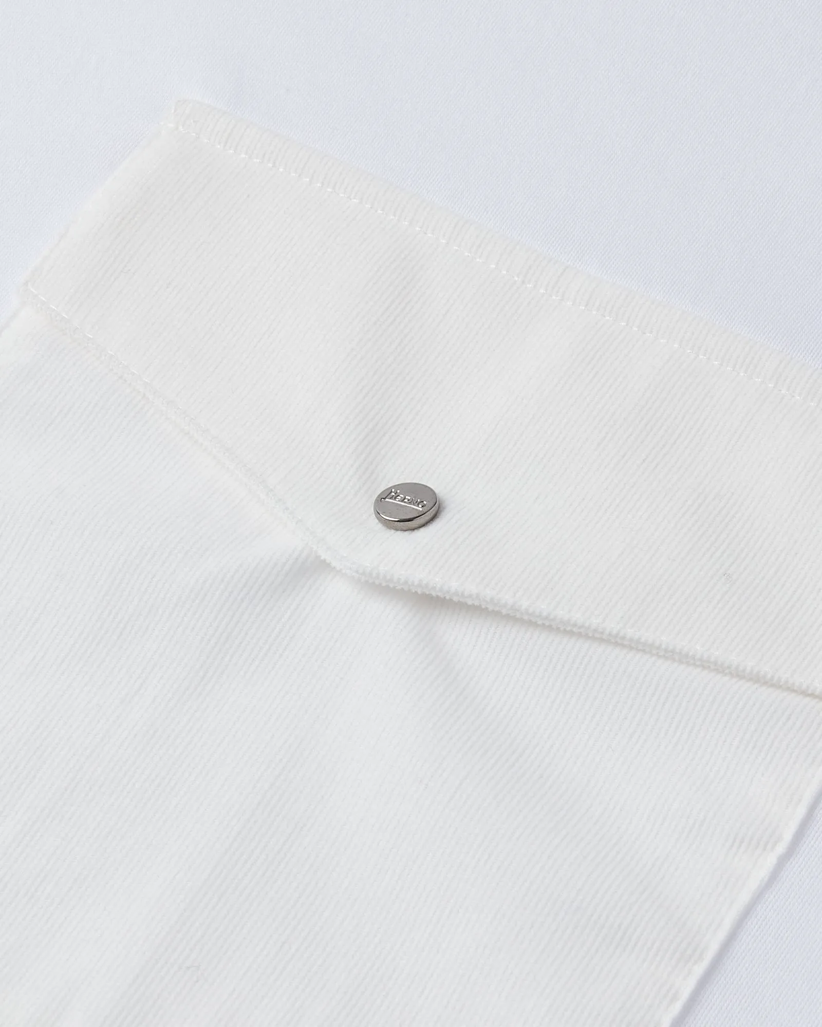 Herno Short Sleeve Button Pocket T-shirt (White) Modern Casual ethical