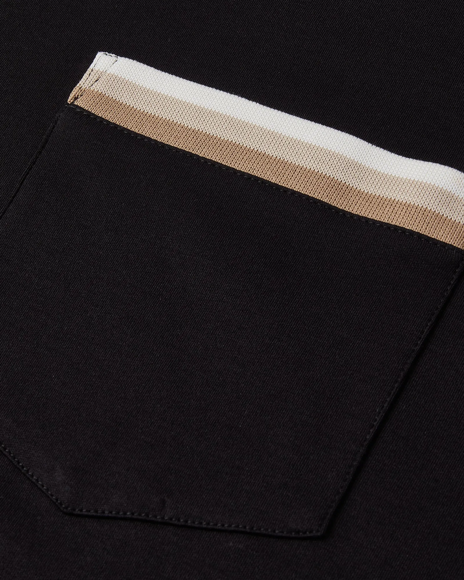 Herno Short Sleeve Tri Trim Pocket T-shirt (Black) Fresh Outfit Style Neutral Color