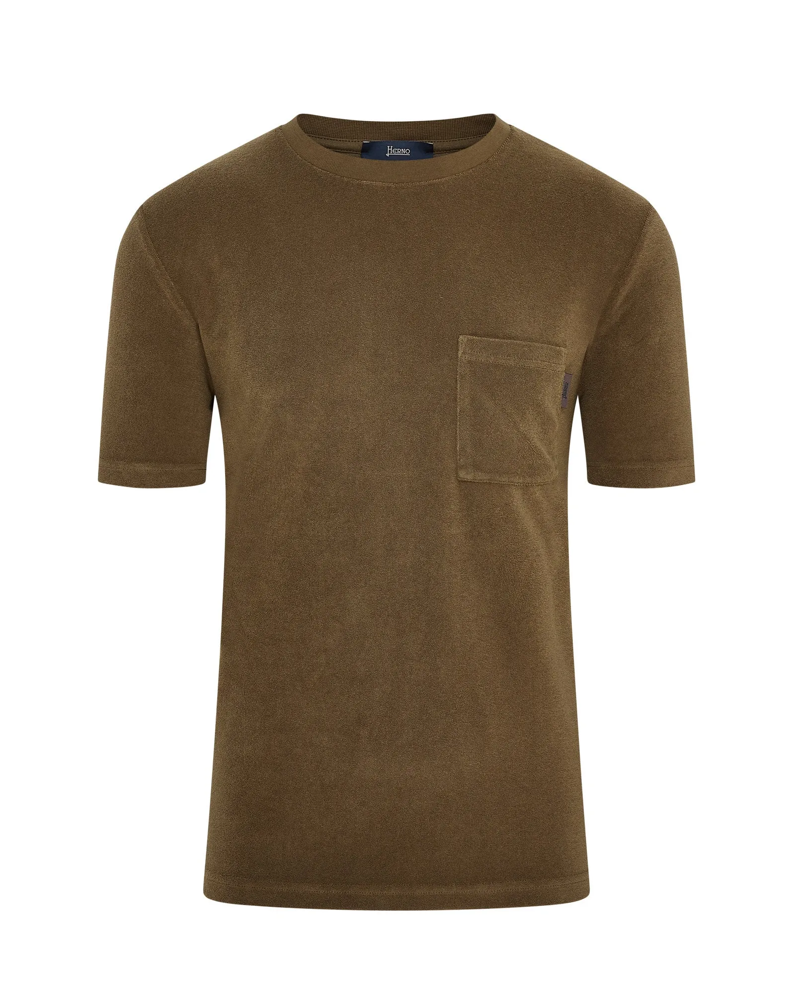 Minimalist Apparel Herno Terry Towelling Short Sleeve Pocket T-shirt (Green)