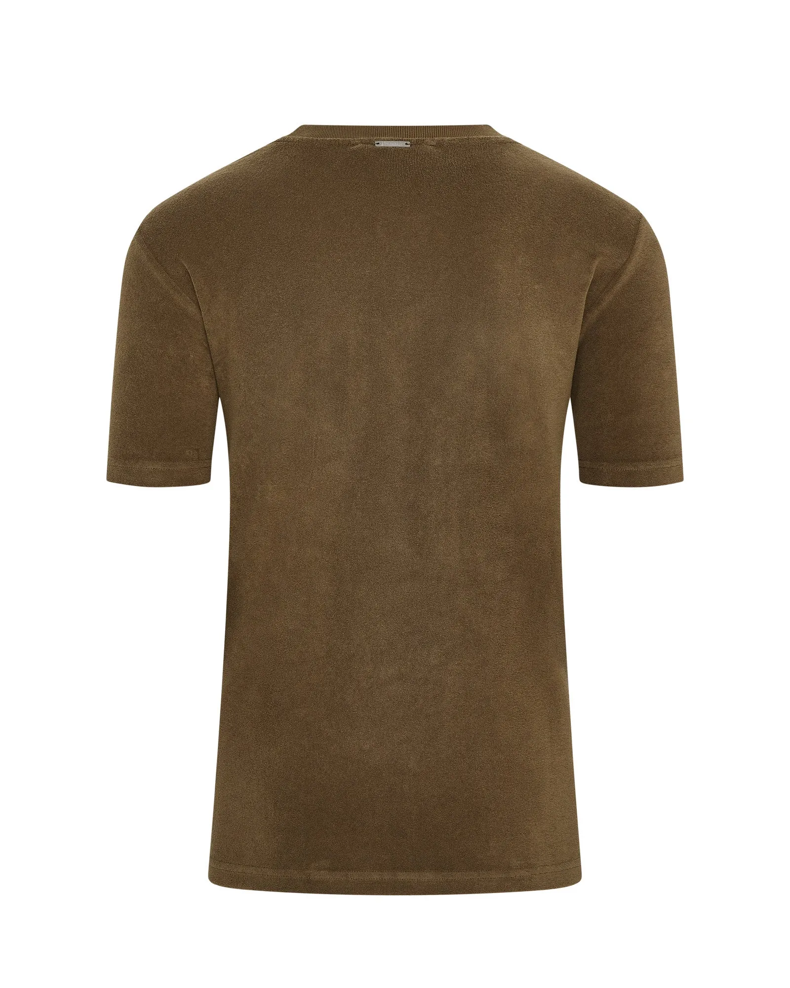 All-Season Comfort Wear Herno Terry Towelling Short Sleeve Pocket T-shirt (Green)