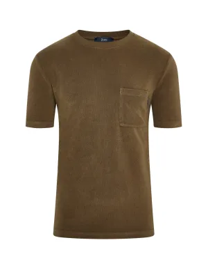 Minimalist Apparel Herno Terry Towelling Short Sleeve Pocket T-shirt (Green)