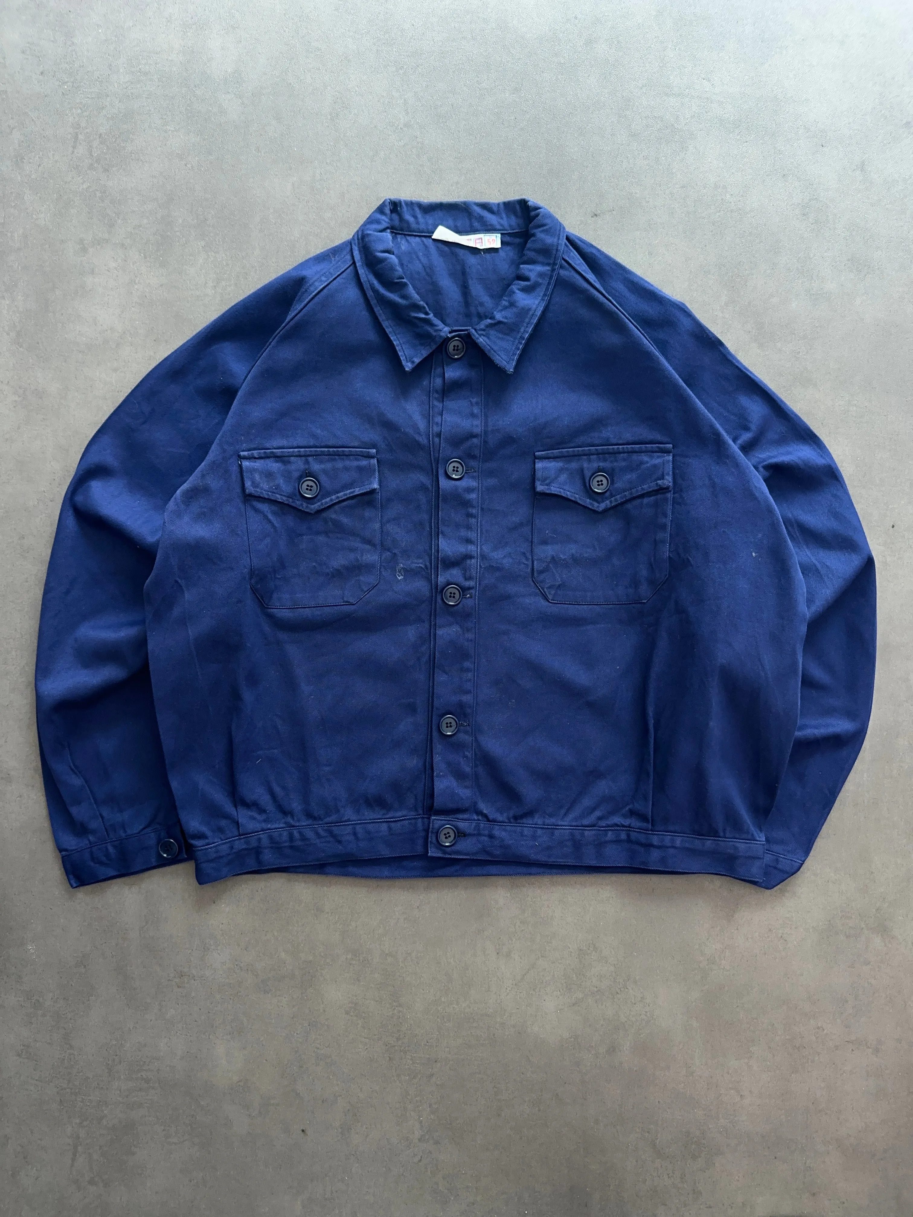 1980s Work Jacket (L) Easy Care Material Polished Finish