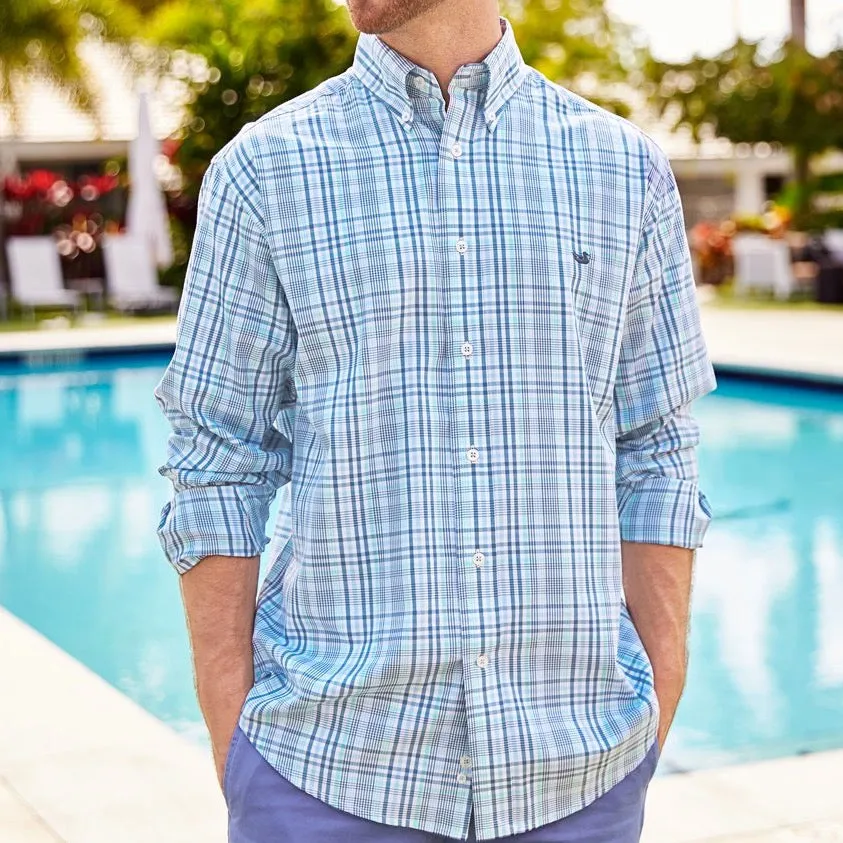 Tall Option Smart Casual Wear Tillman Windowpane Dress Shirt