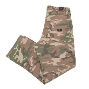 Light support Cozy Movement Drill Chore Carpenter Loose Denim Pant (Vintage Camo / Black) VBU