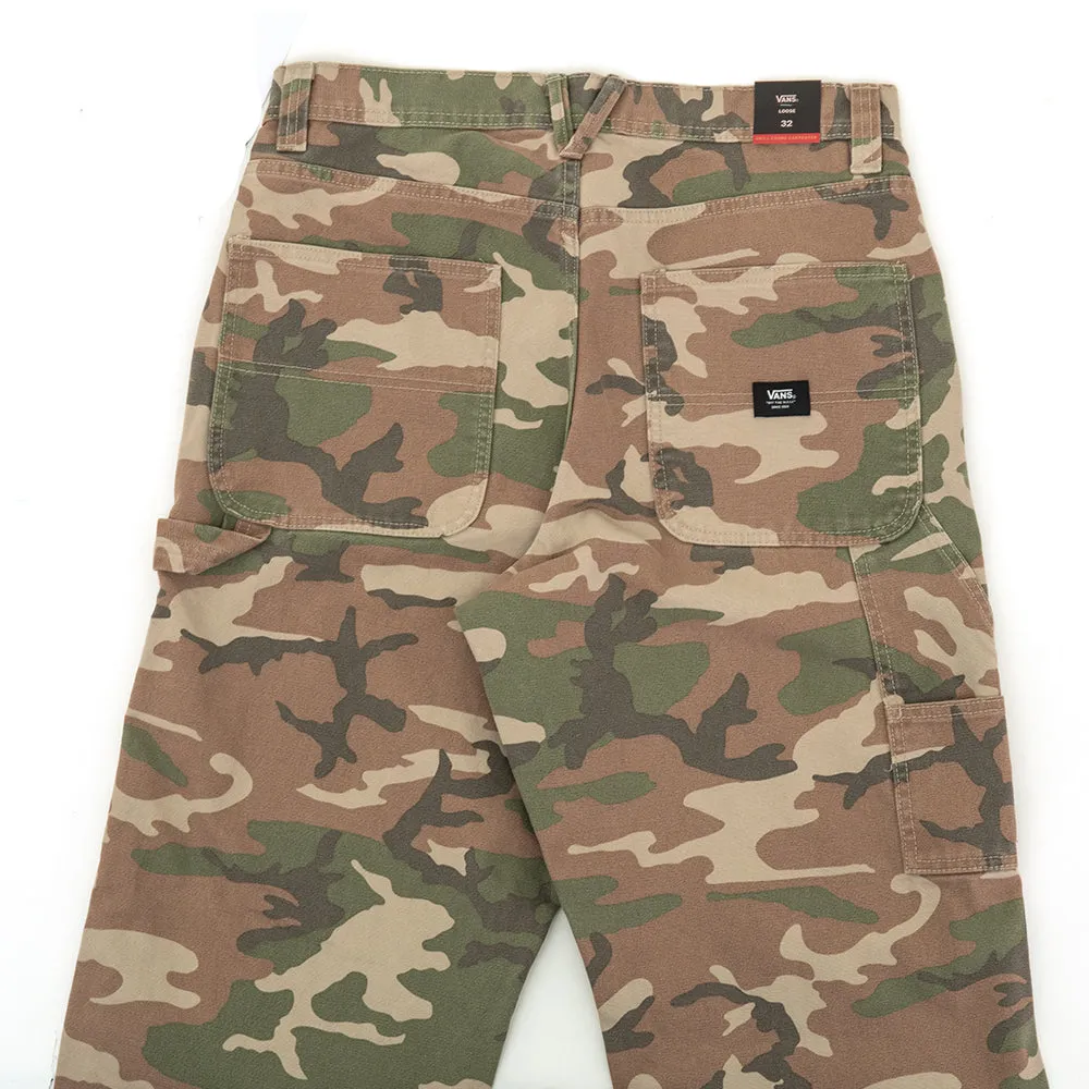 Drill Chore Carpenter Loose Denim Pant (Vintage Camo / Black) VBU Stretchy Waist Layer-Friendly