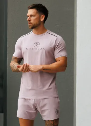 Gym King Pro Logo V2 Jersey Tee - Lilac Smoke Modern Outfit