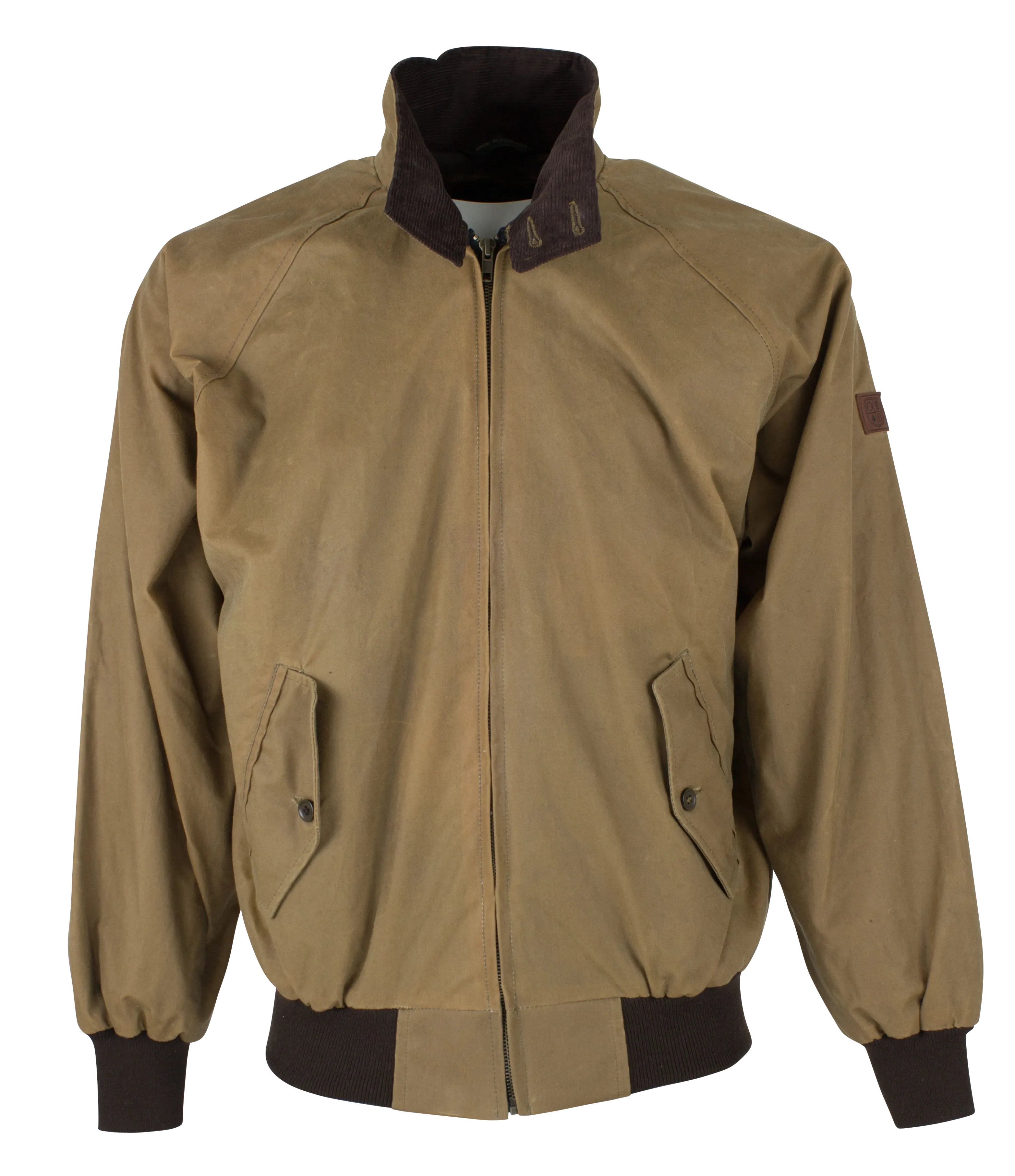 W19 - Harrington Wax Jacket - SAND Flatlock stitching