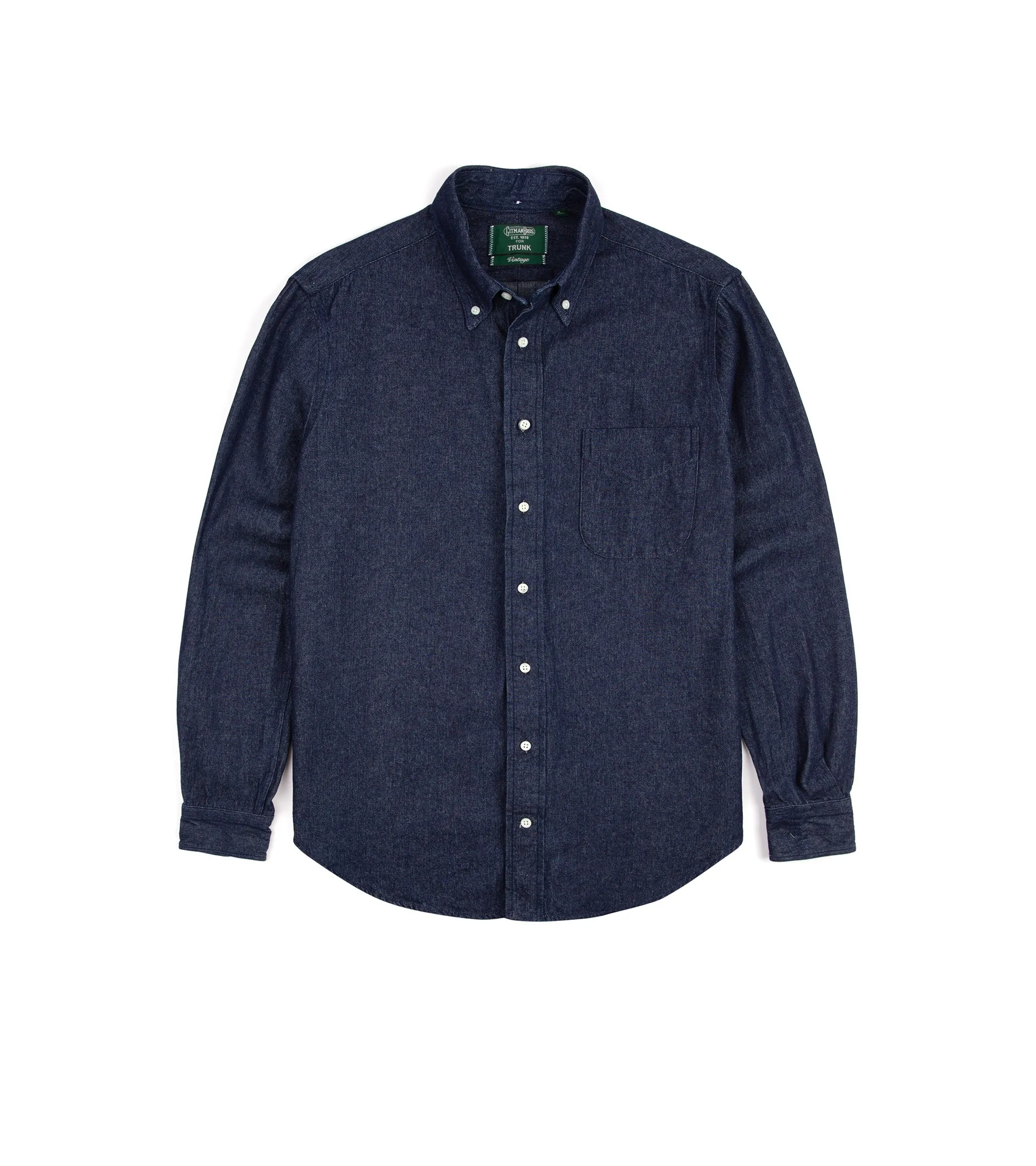 Gitman Vintage Denim Shirt: Dark Blue Unisex wear Sophisticated Elegance