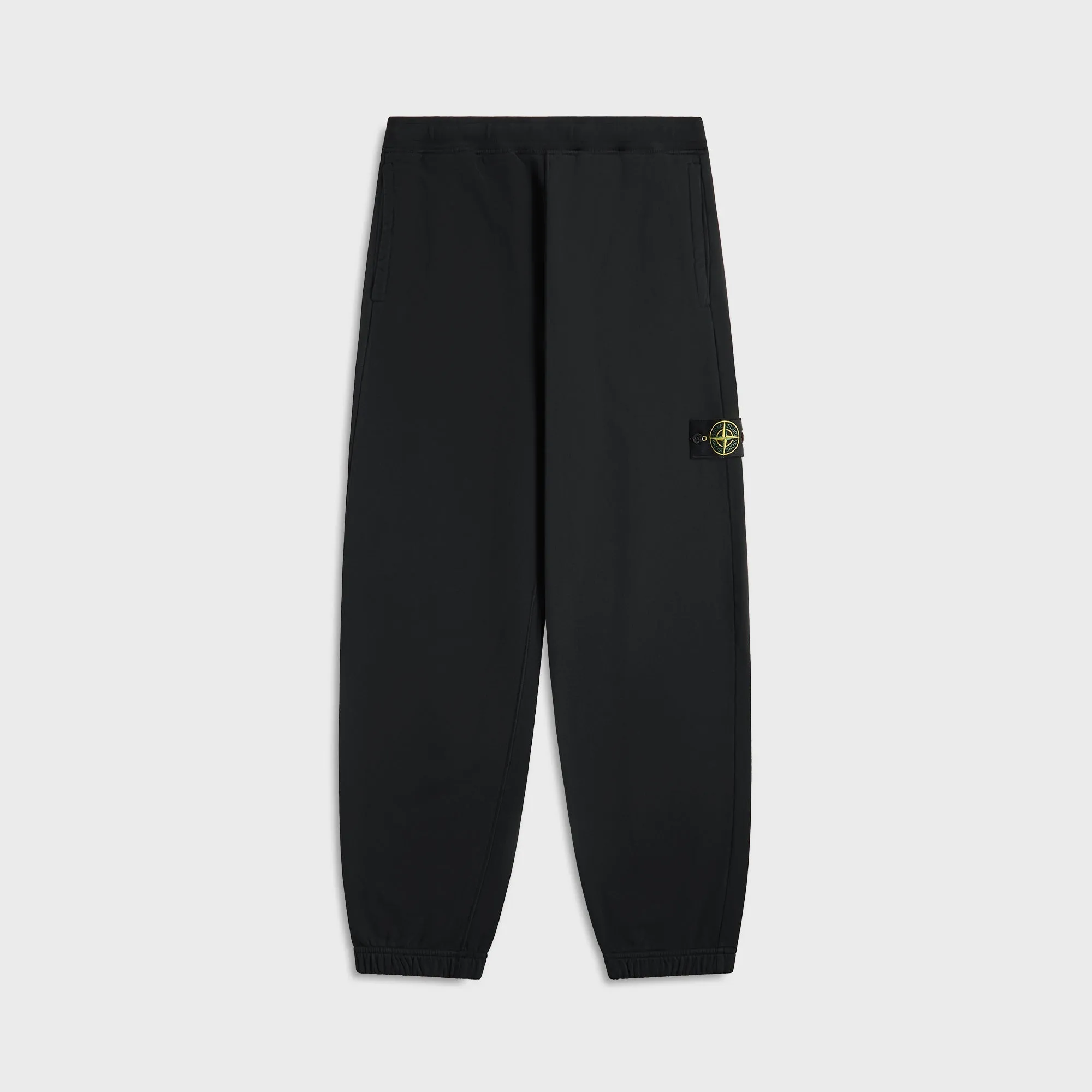 Water Resistant Finish Body Movement Stone Island Sweatpants - Black