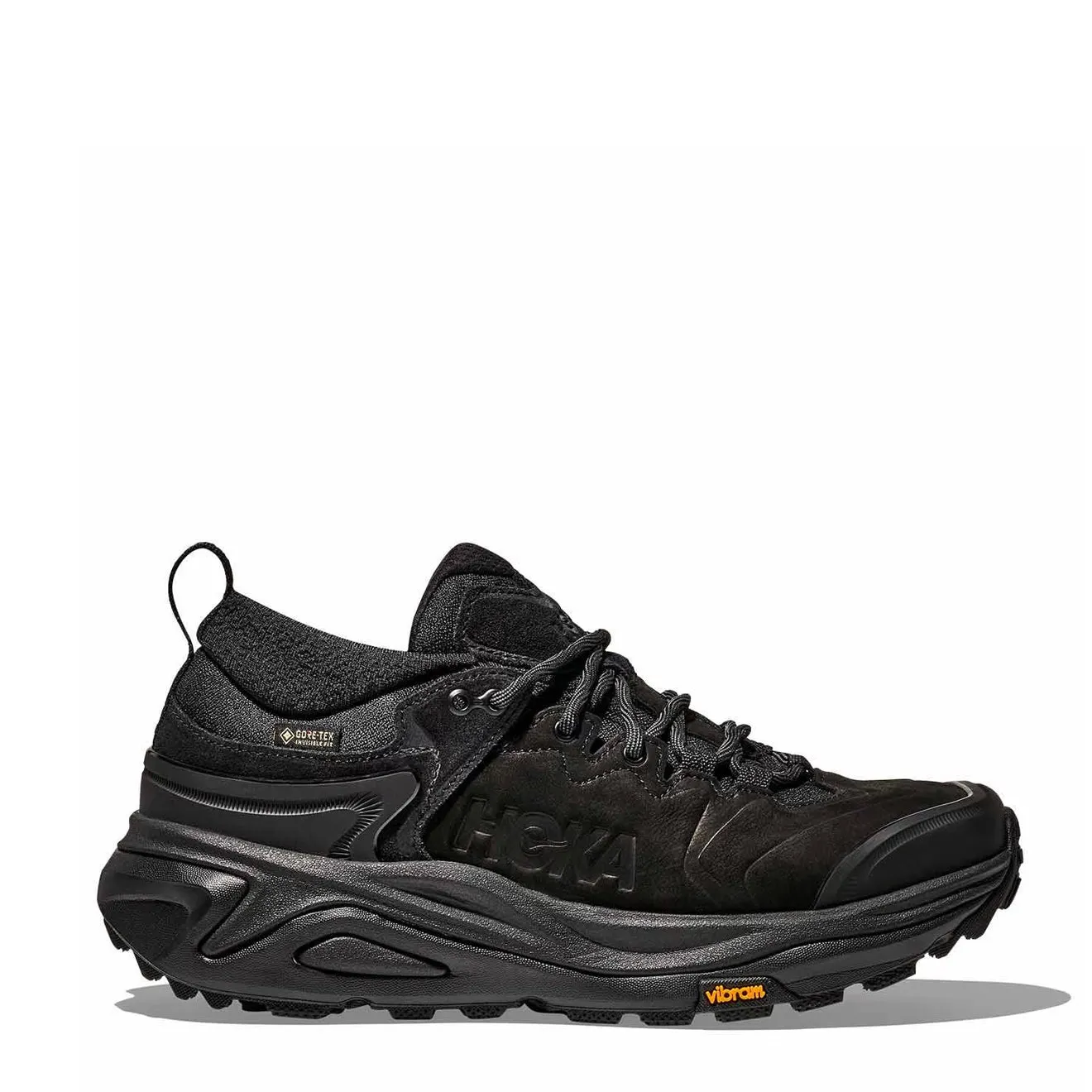 Hoka Kaha 3 Low GTX Trainer Black / Black Style Pop Genuine Leather Upper