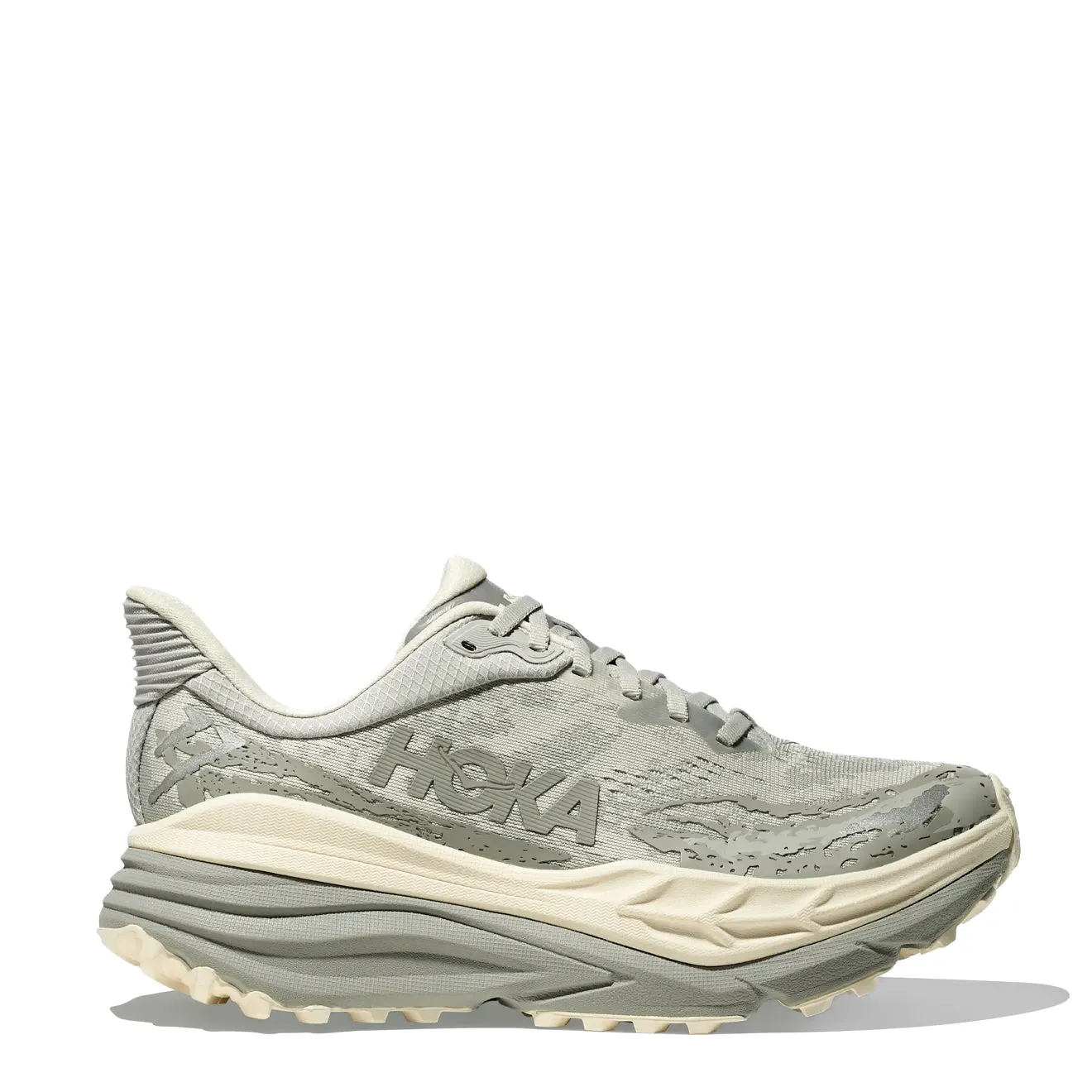 Hoka Mens Stinson 7 Trainer Stardust / Alabaster Classic Silhouette Design