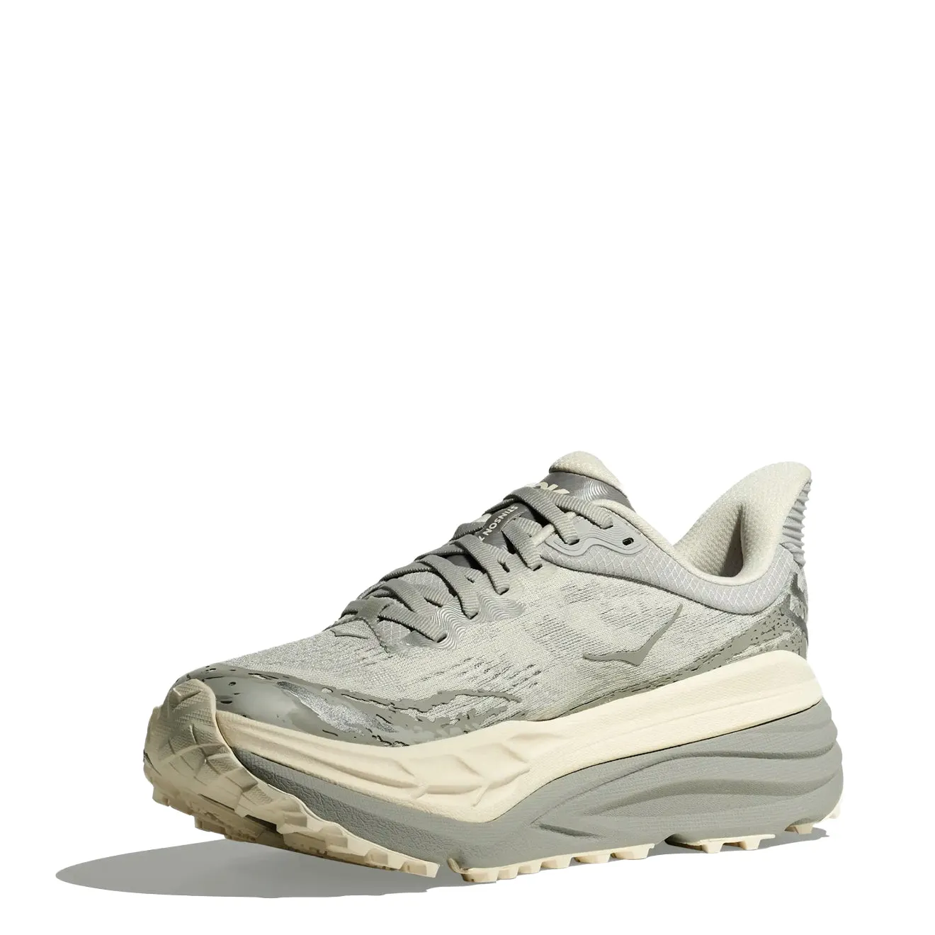 Hoka Mens Stinson 7 Trainer Stardust / Alabaster Zen Step Tech Knit