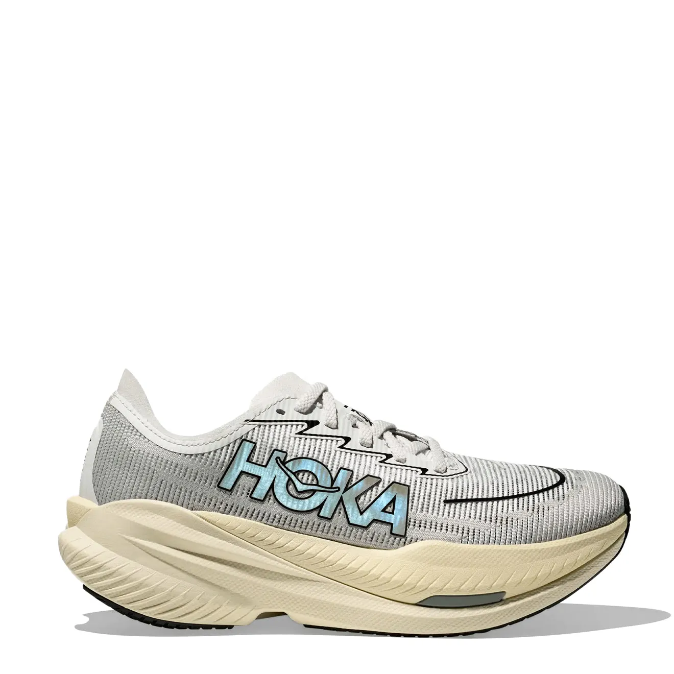 Ventilated Design Breathable Road Trip Hoka Mach X 2 Trainer White / Cosmic Grey