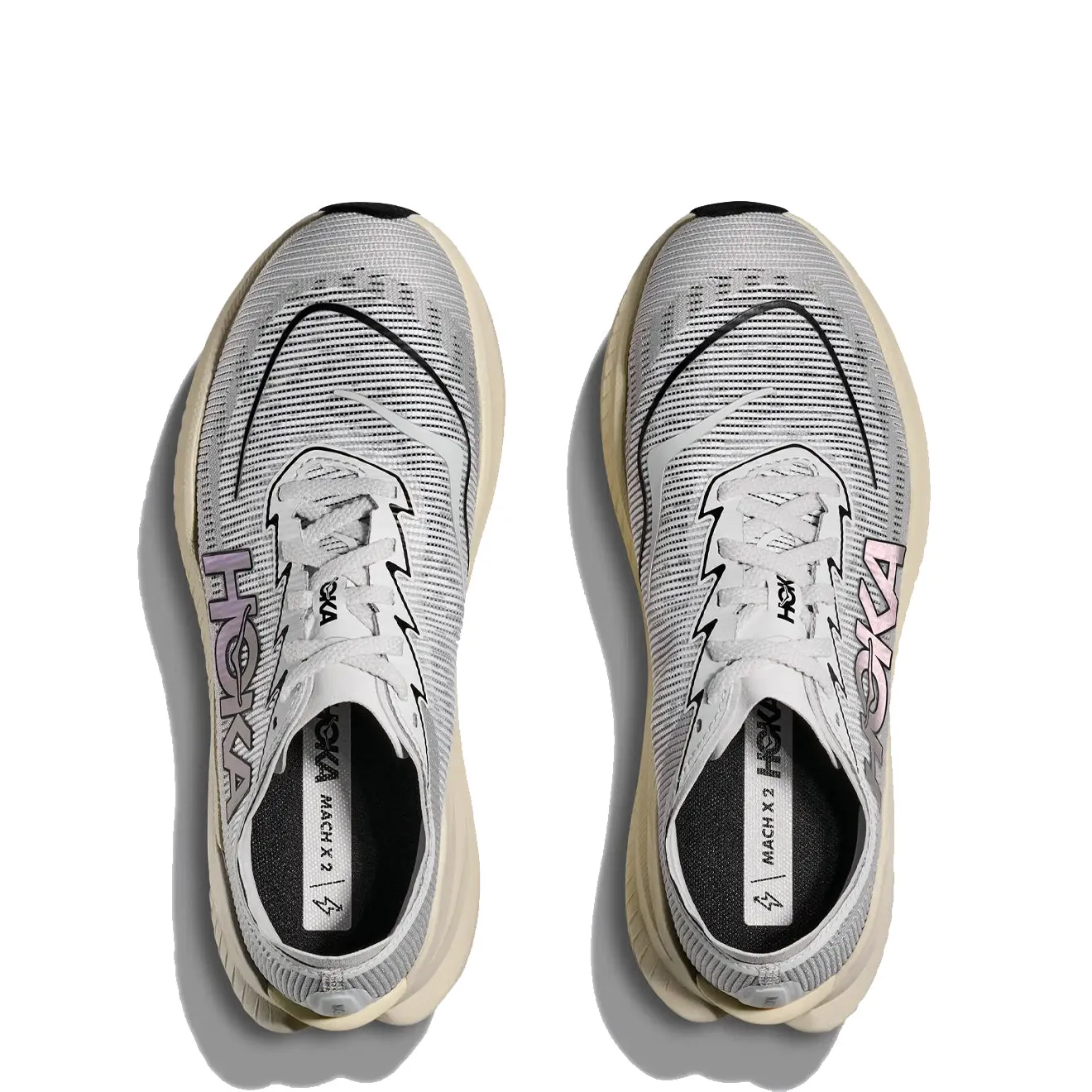 Street Mood Urban Walk Hoka Mach X 2 Trainer White / Cosmic Grey