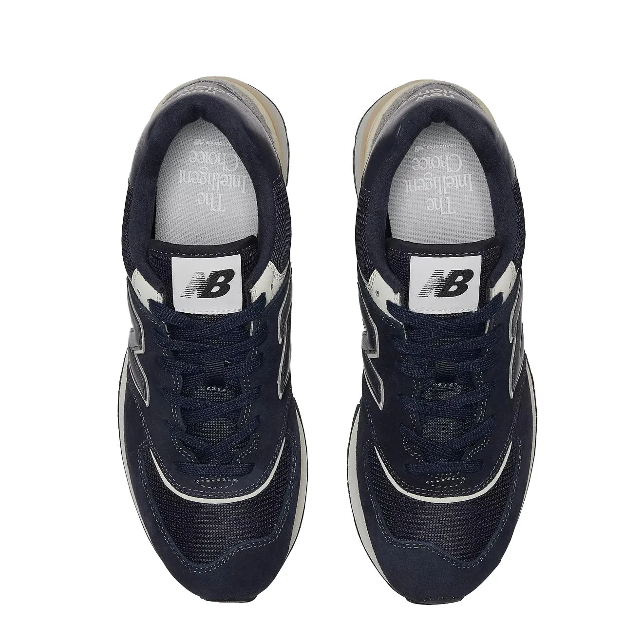 Breathable New Balance 574 Legacy Trainers Navy / White