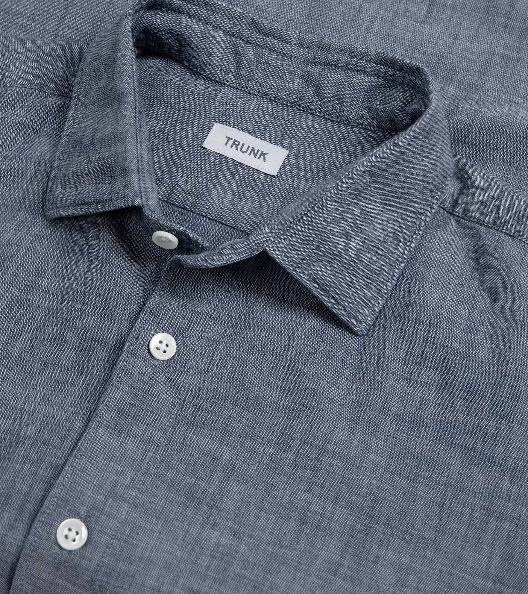 Winter Collection Trunk Austin Japanese Chambray Shirt: Dark Blue