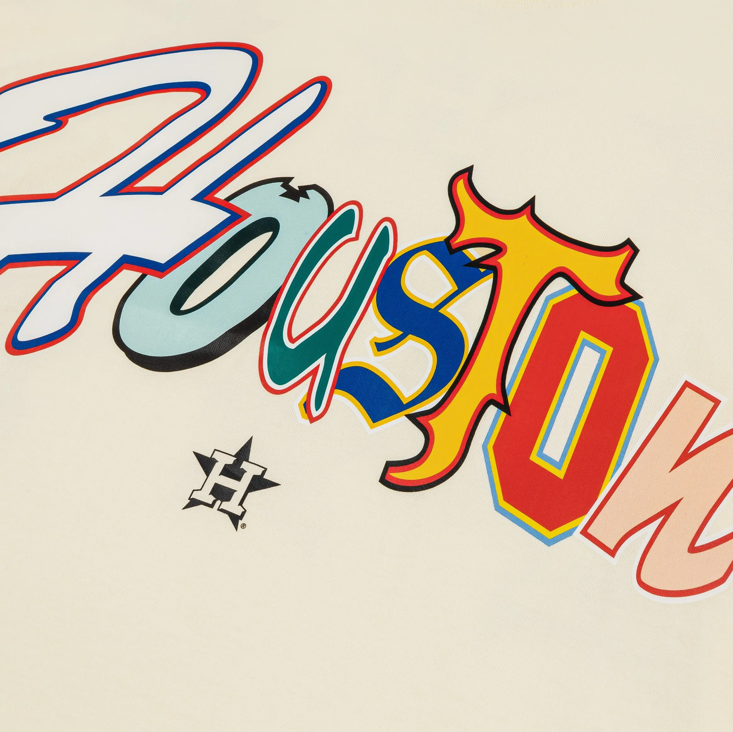 Houston Astros Life Graphic Mens Short Sleeve Shirt (Beige/Multi) Non-toxic