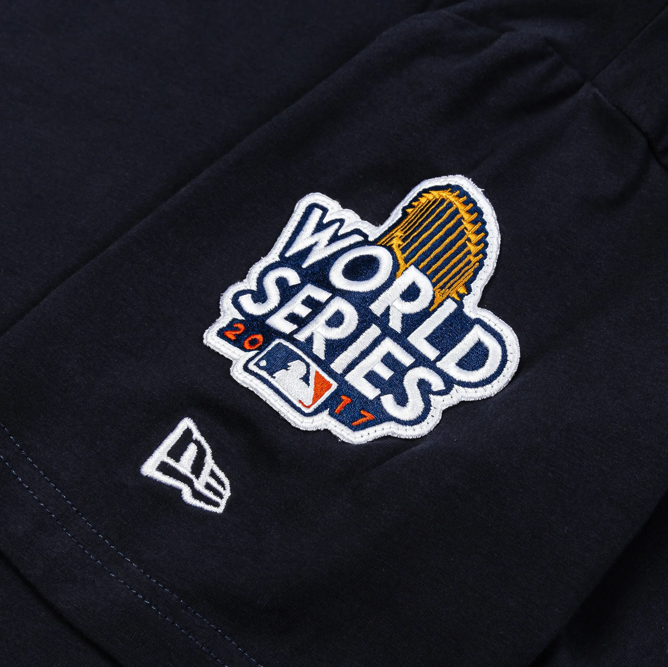 monochromatic Houston Astros Logo Mens Short Sleeve Shirt (Navy/Orange)