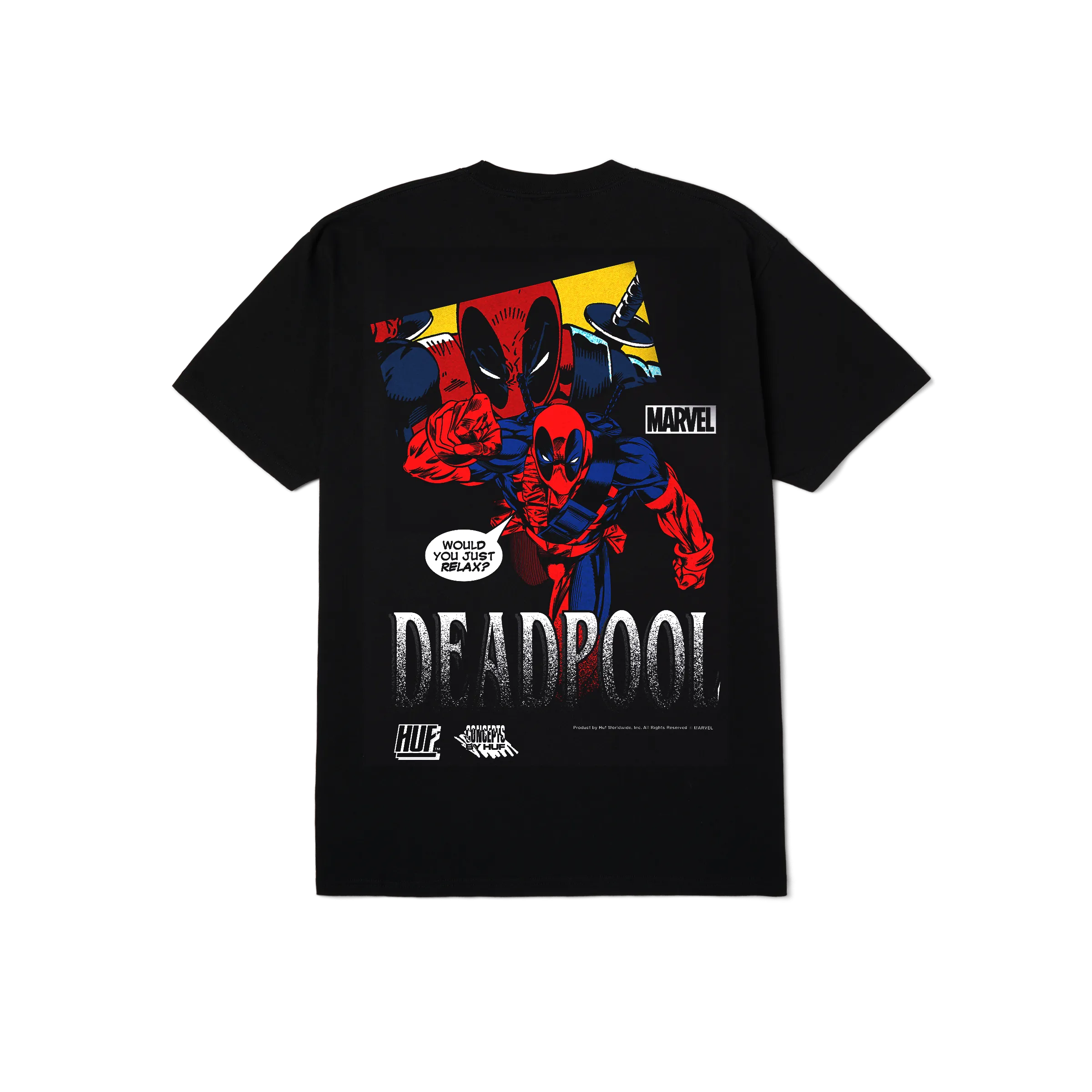 Cozy Wearable Vintage Wash HUF x Marvel Deadpool Loudmouth T-Shirt
