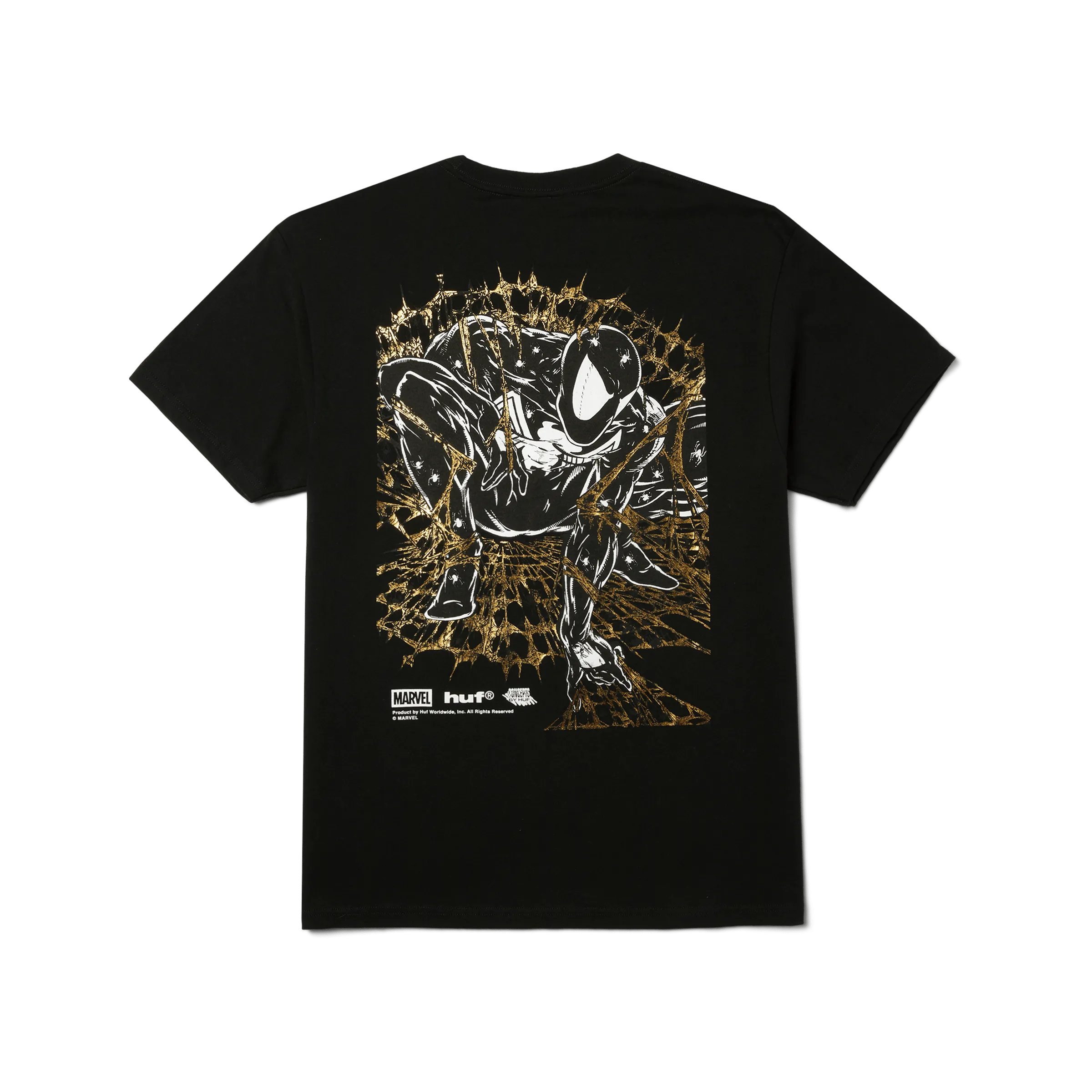 Fashion-Forward Fit Plus size clothing HUF x Marvel Spider-Man Arachknight Gold T-Shirt
