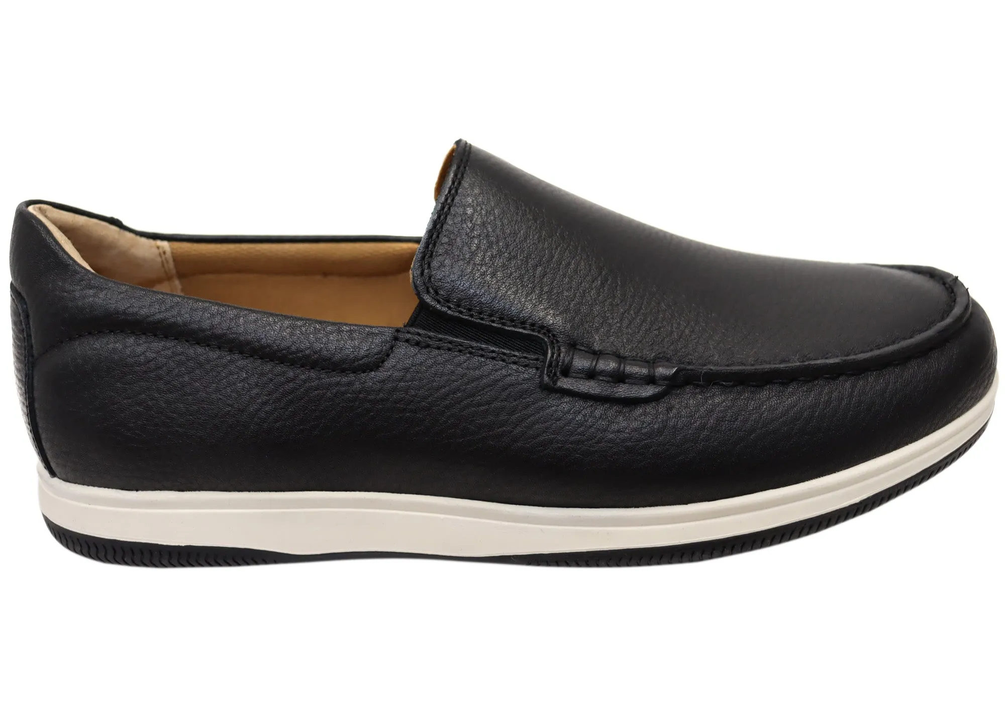 Safe Sure Bridge Path Hush Puppies David Mens Extra Wide Width Leather Comfortable Slip On Shoes