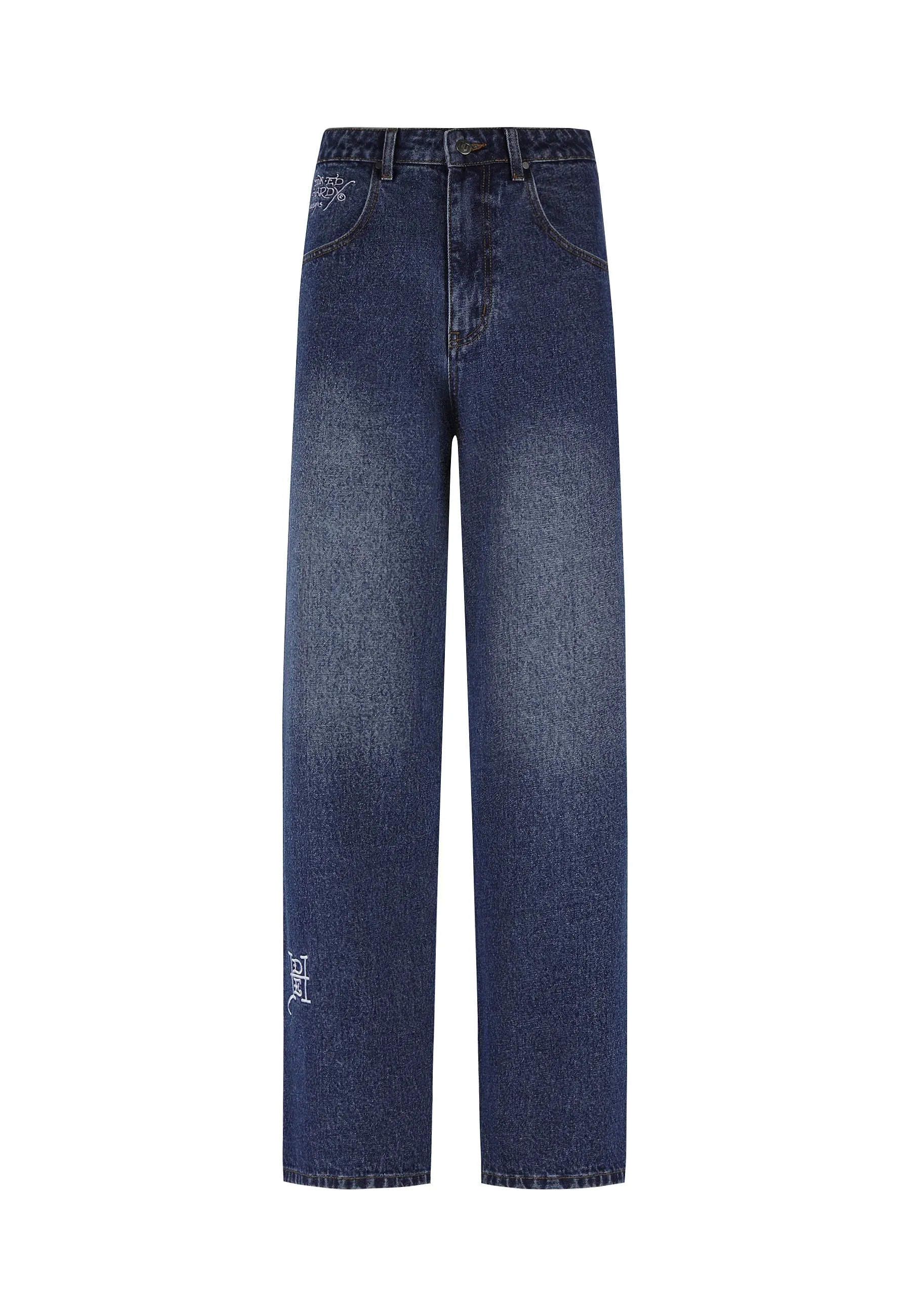 Versatile Comfort Mens Exploding Skull Xxtra Denim Trousers Jeans - Indigo