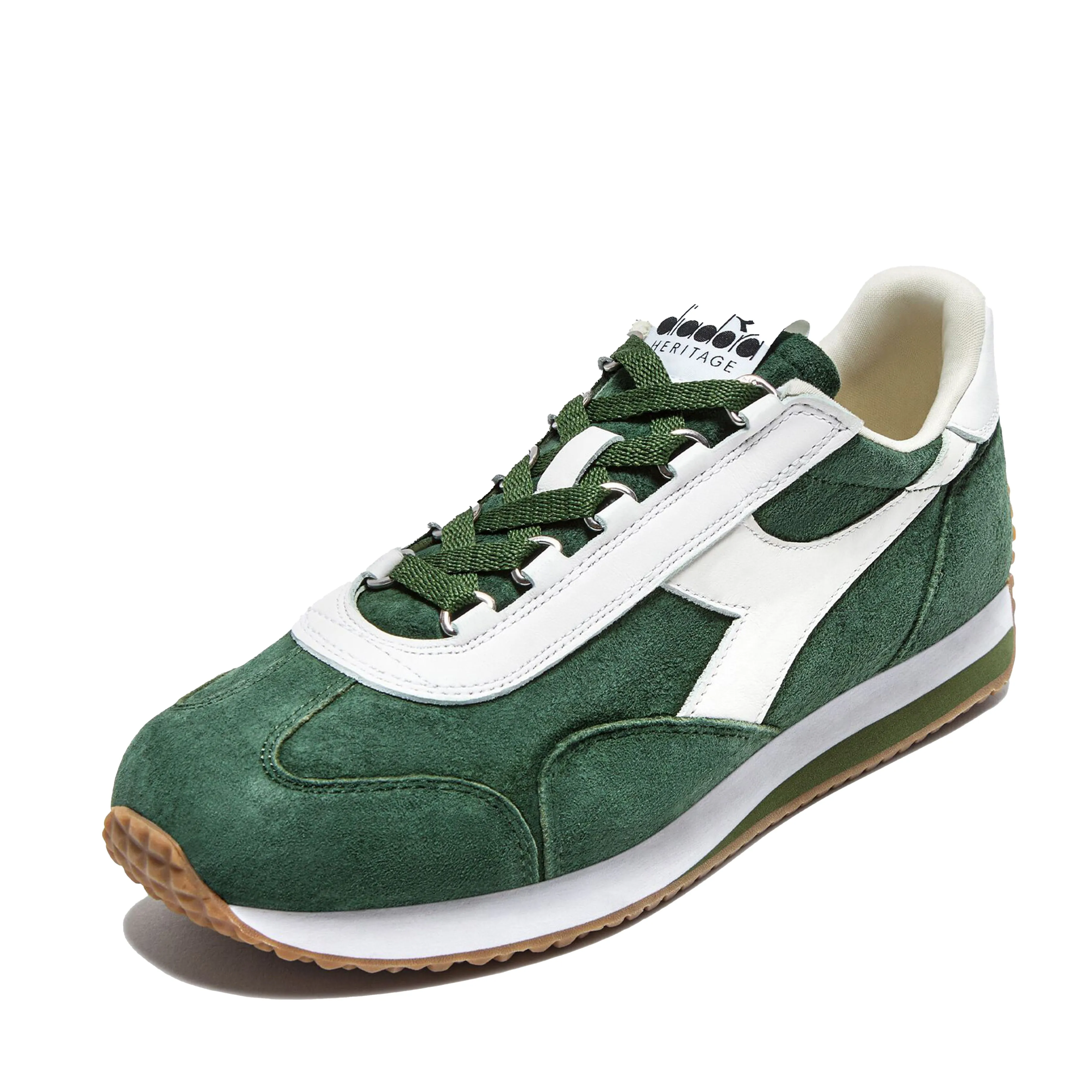 Non Restrictive Fit Design Peace Step Diadora Equipe 75 Sw Trainer Green Botanic