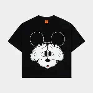 Disney Mickey and Friends By Shoe Palace The Halloween Mens Short Sleeve Shirt (Black/Yellow) Vibrant Prints Comfortable Layers