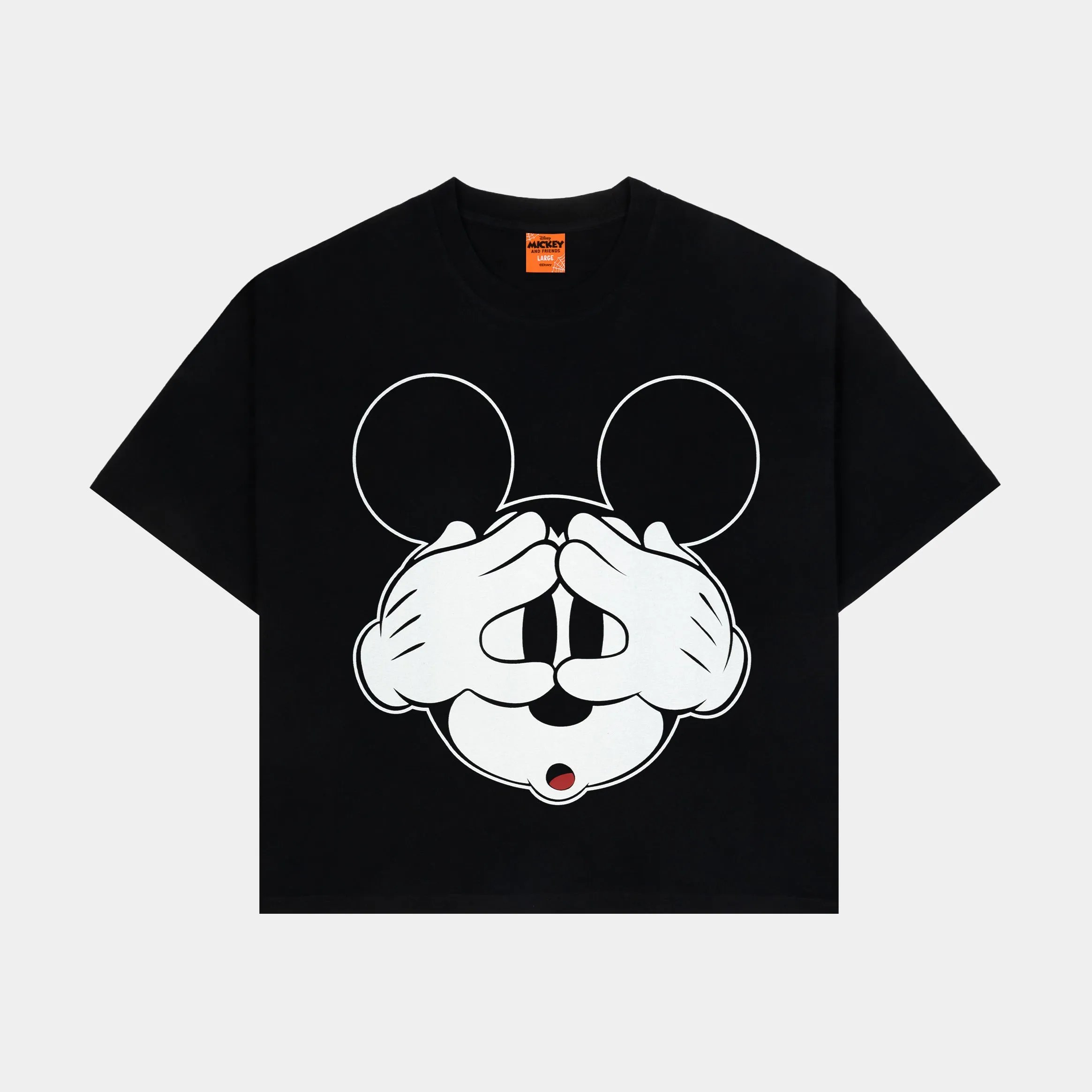 Disney Mickey and Friends By Shoe Palace The Halloween Mens Short Sleeve Shirt (Black/Yellow) Vibrant Prints Comfortable Layers