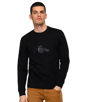 product belt definition Anti Pilling ID40267-Replay Black Logo Sweatshirt
